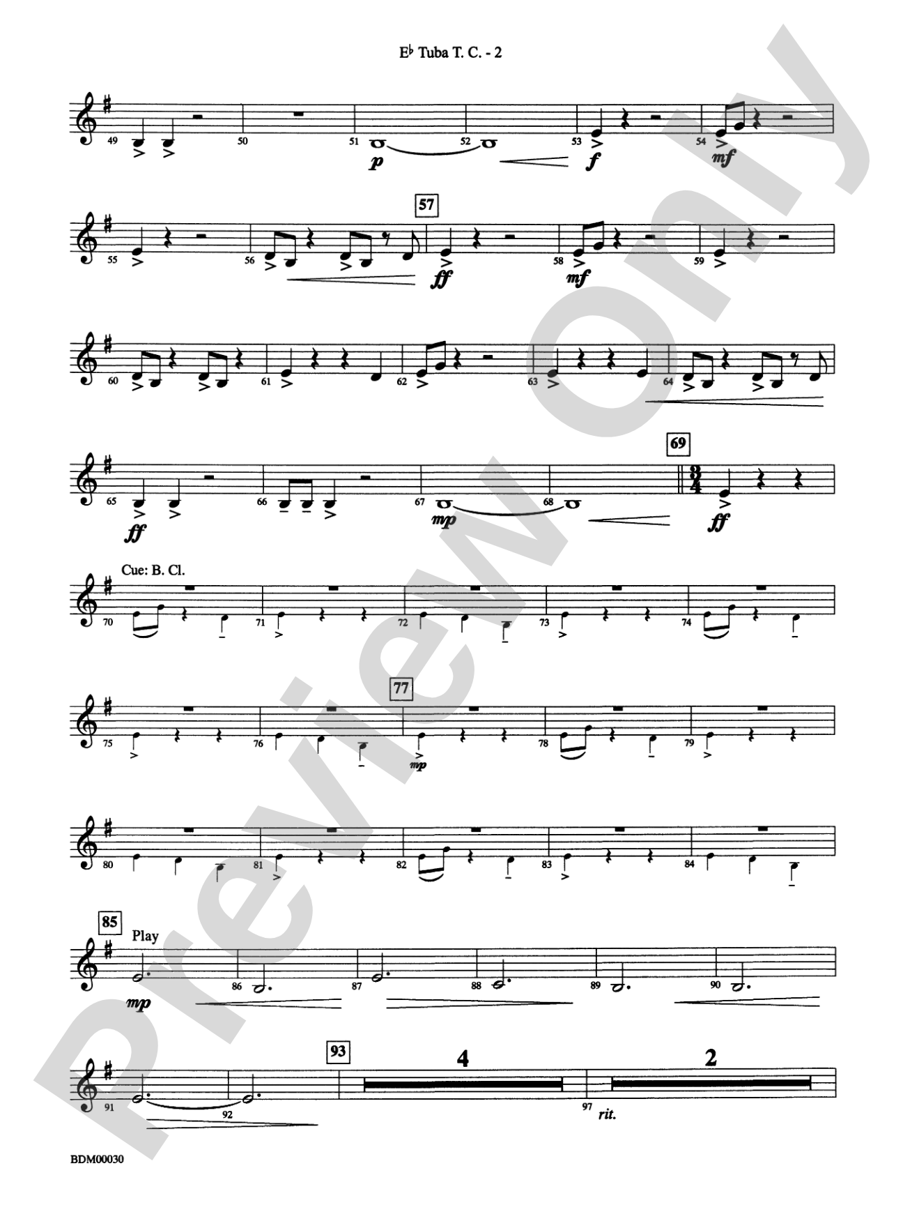 The Great Locomotive Chase: (wp) E-flat Tuba T.C.