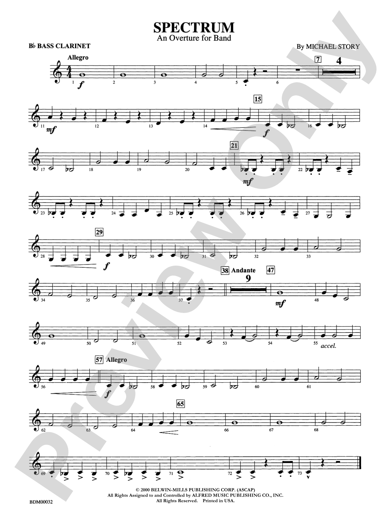 Spectrum: B-flat Bass Clarinet