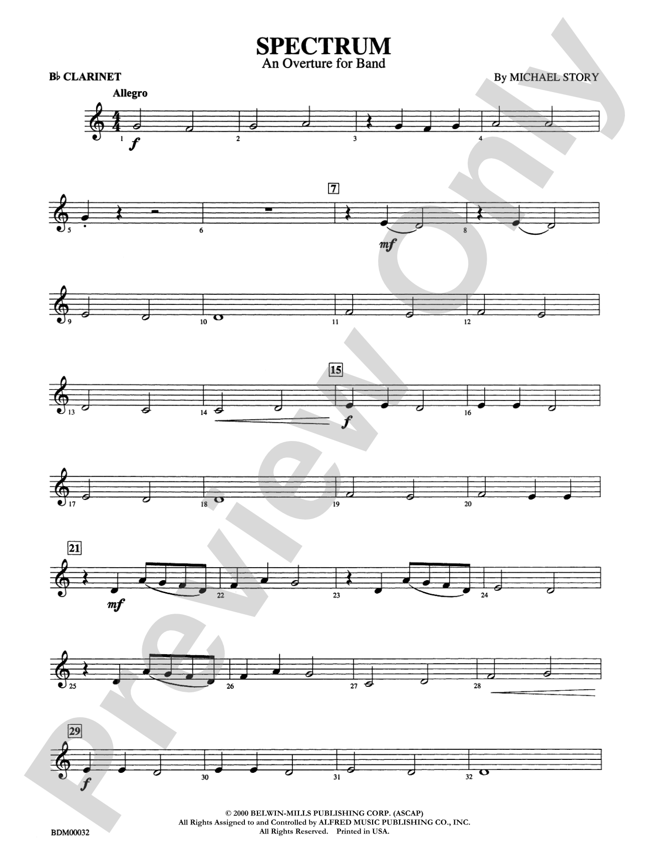 Spectrum: 1st B-flat Clarinet