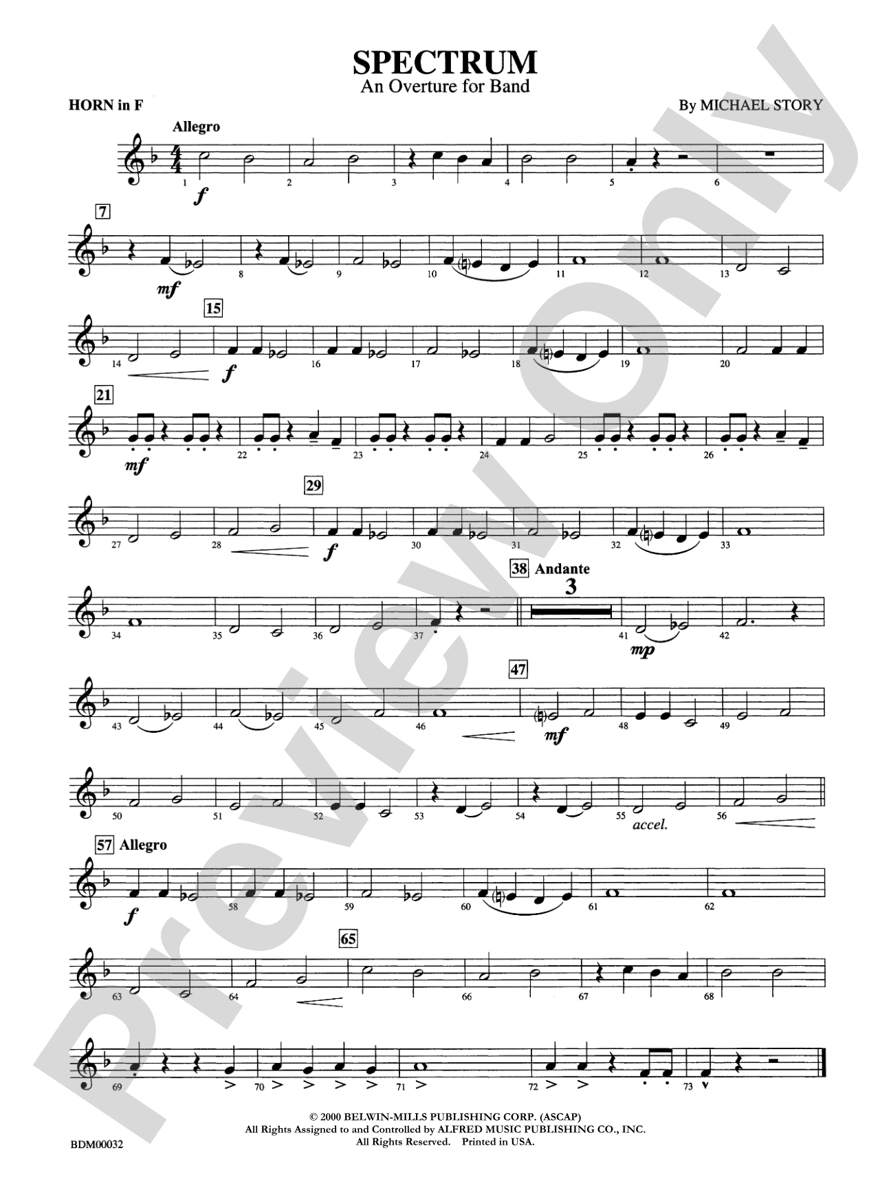 Spectrum: 1st F Horn