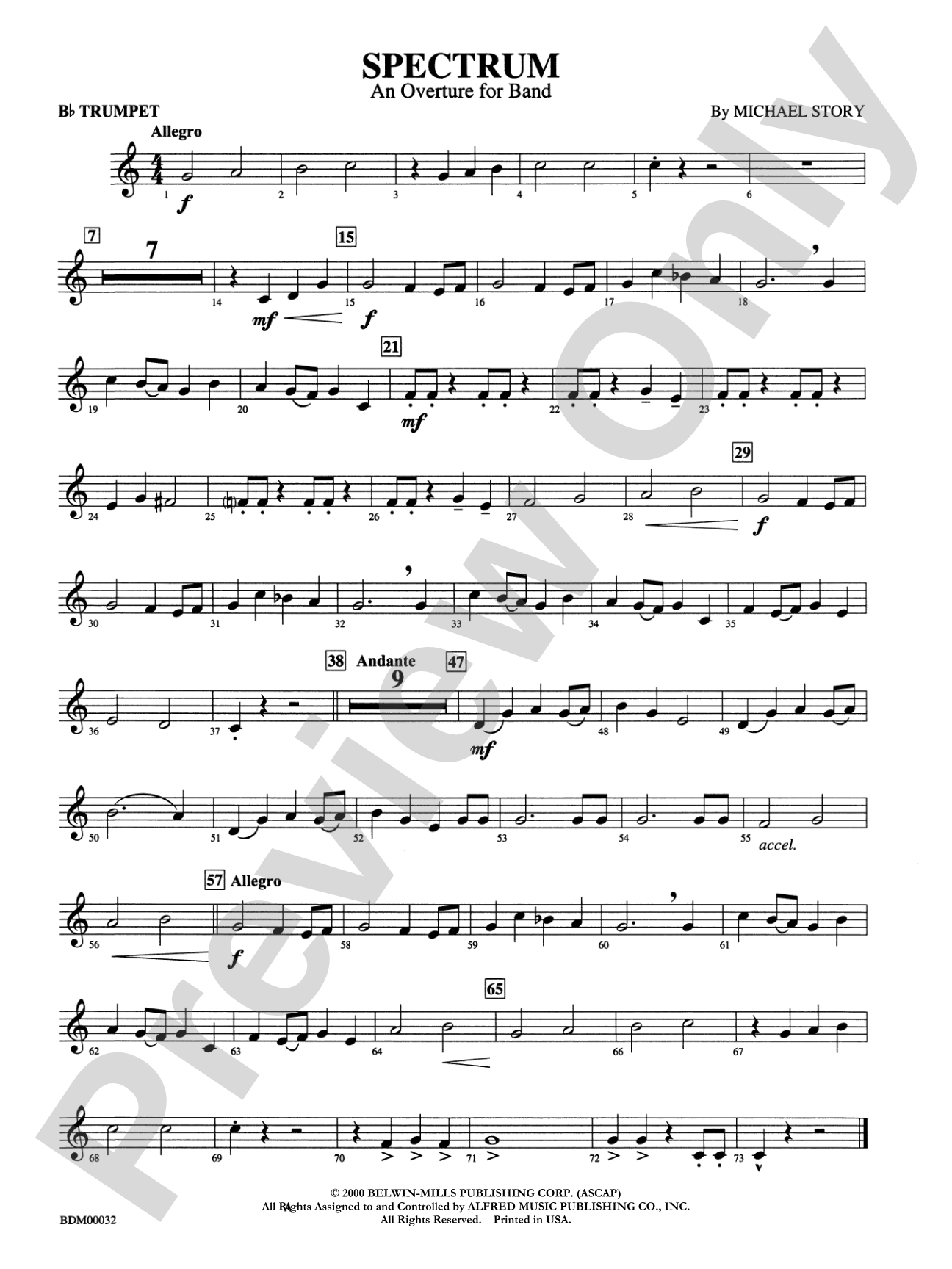 Spectrum: 1st B-flat Trumpet
