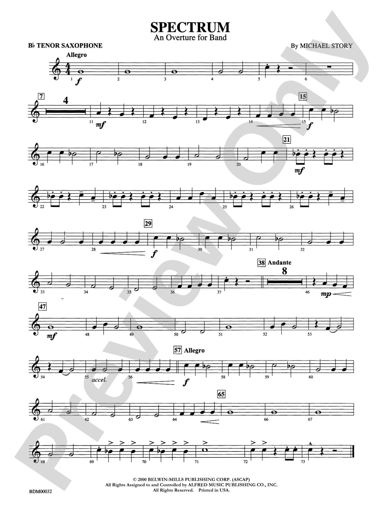 Spectrum: B-flat Tenor Saxophone