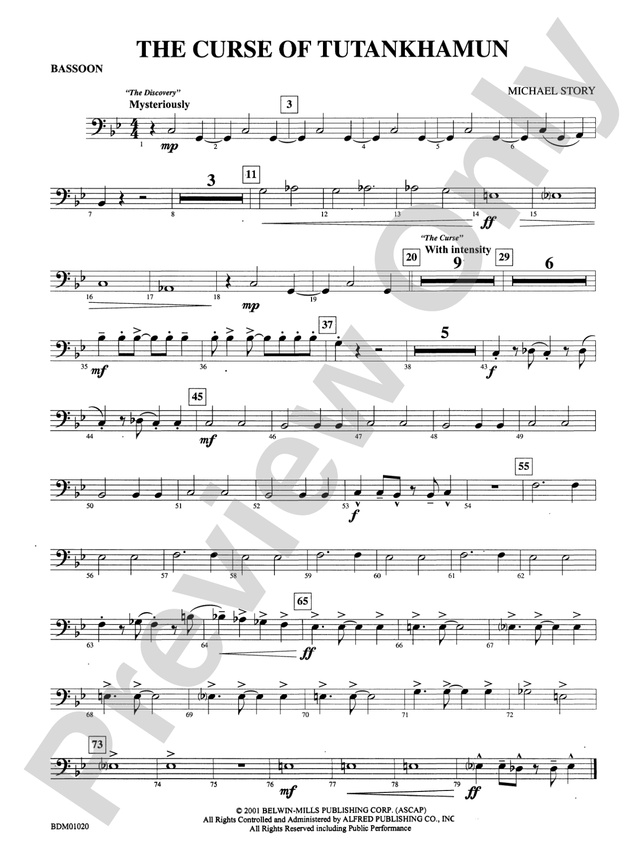 The Curse of Tutankhamun: Bassoon