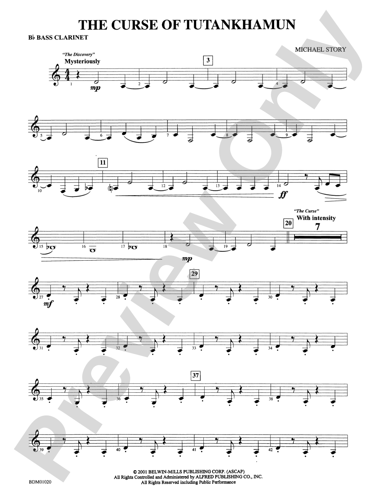 The Curse of Tutankhamun: B-flat Bass Clarinet