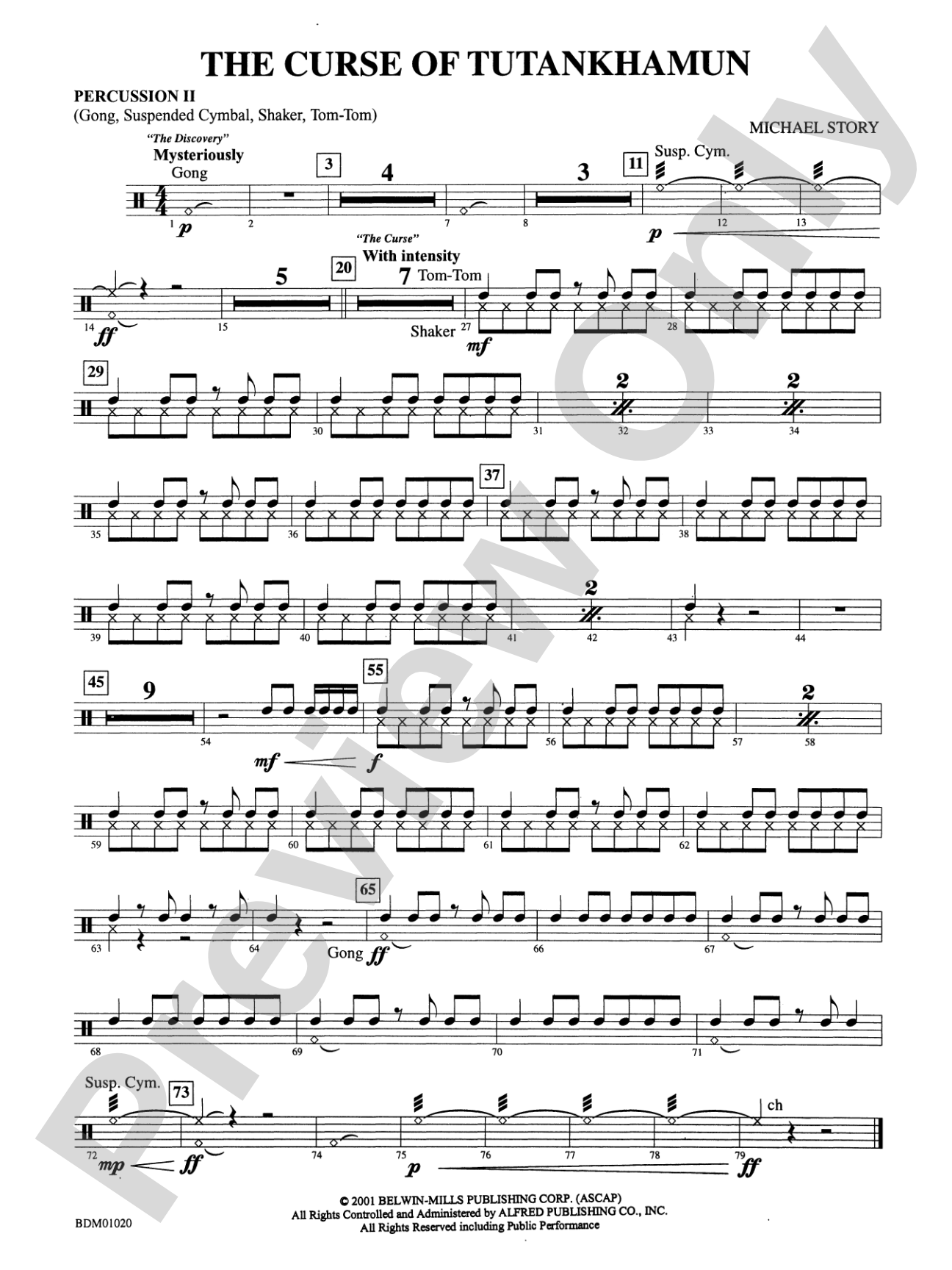 The Curse of Tutankhamun: 2nd Percussion