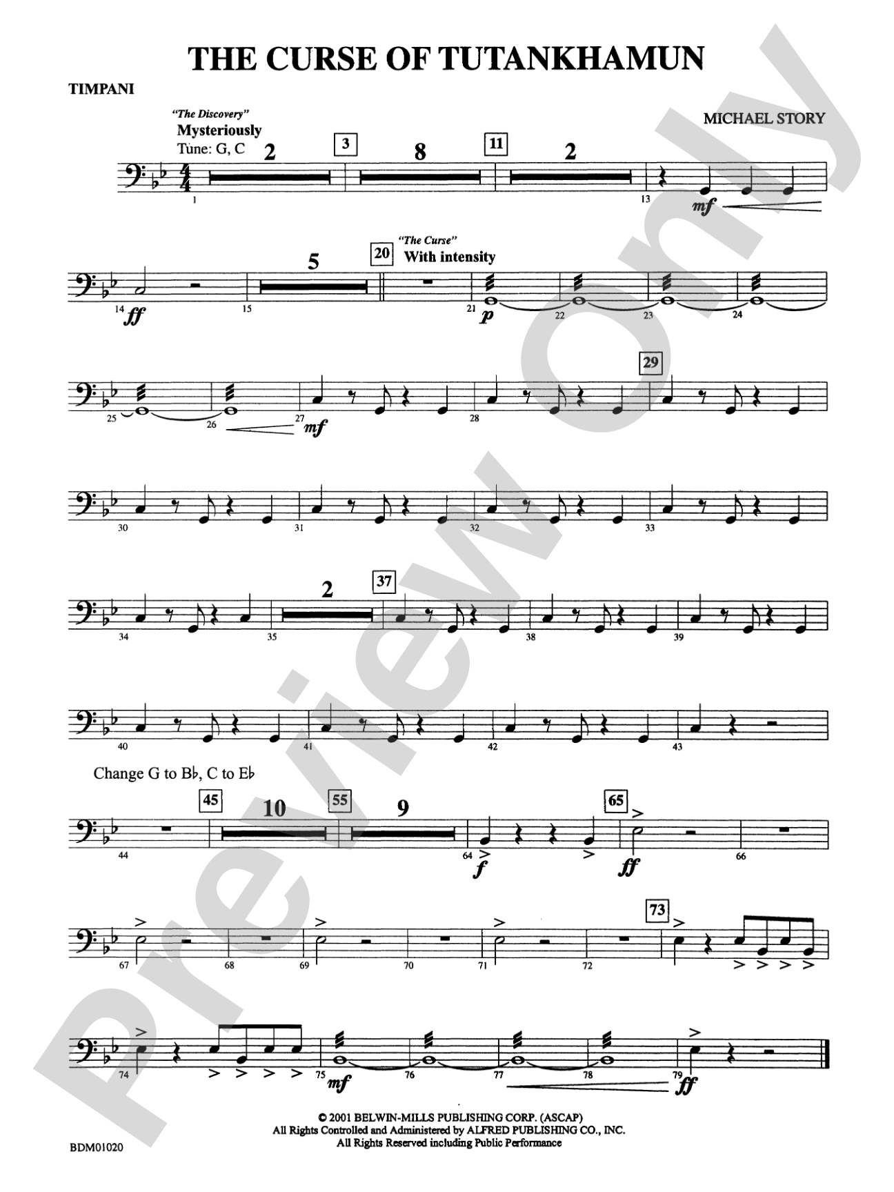 The Curse of Tutankhamun: Timpani