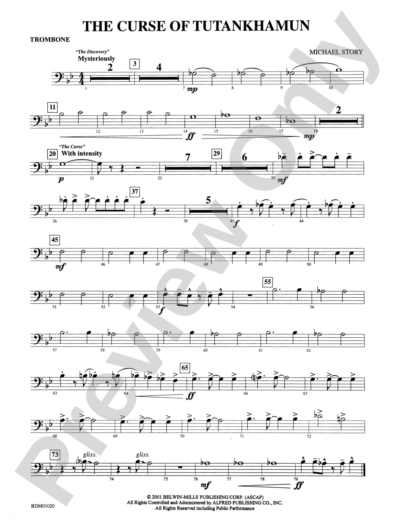 The Curse of Tutankhamun: 1st Trombone
