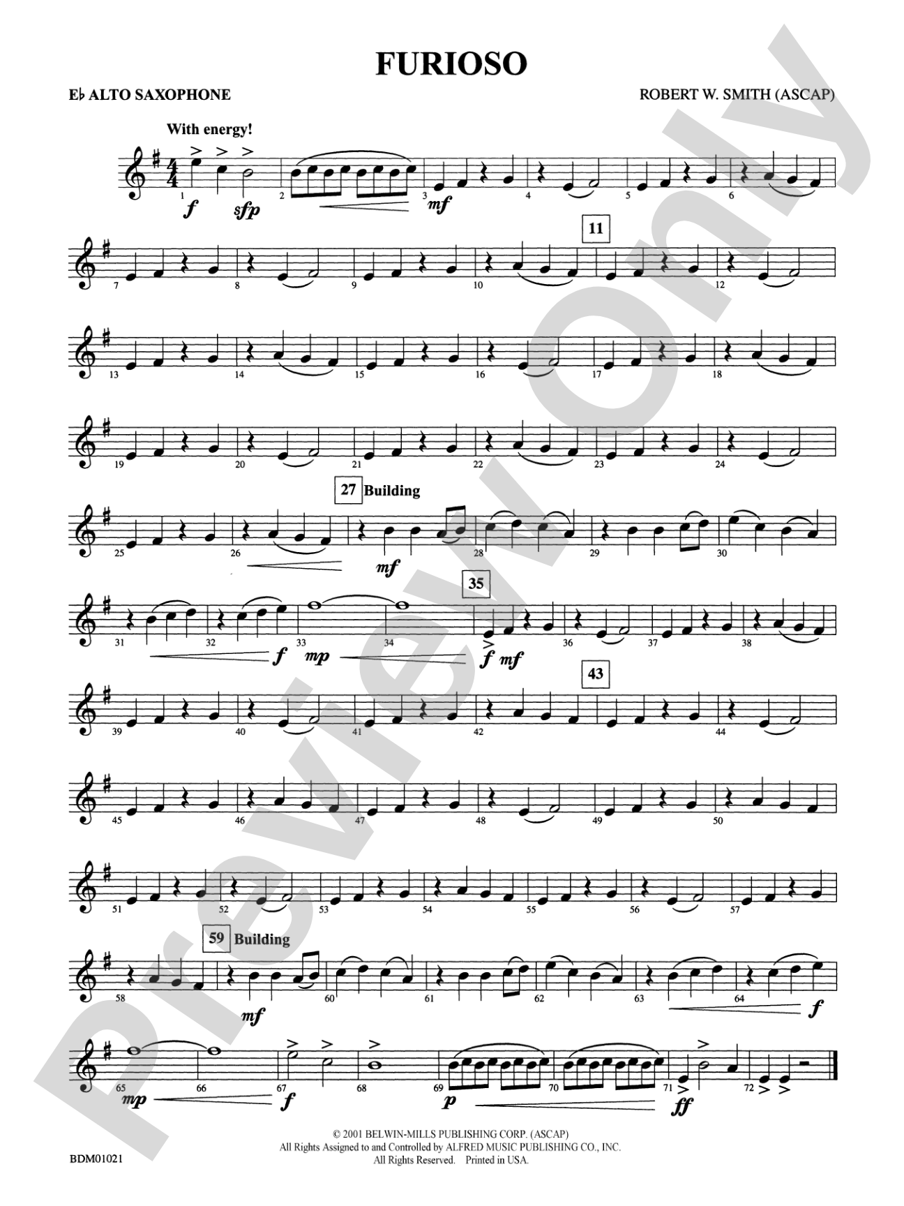 Furioso: E-flat Alto Saxophone