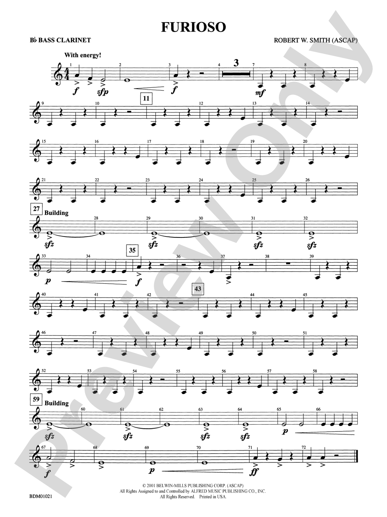 Furioso: B-flat Bass Clarinet