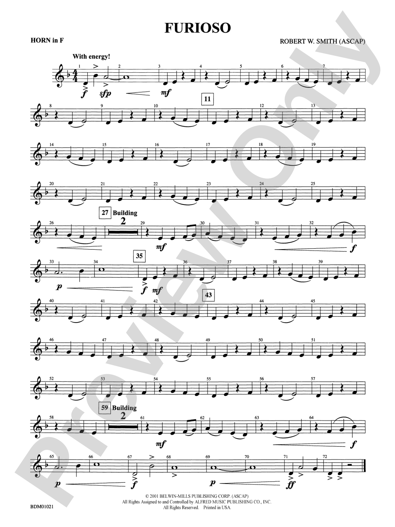 Furioso: 1st F Horn