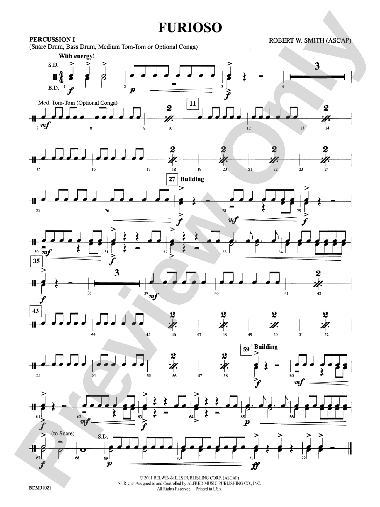 Furioso: 1st Percussion