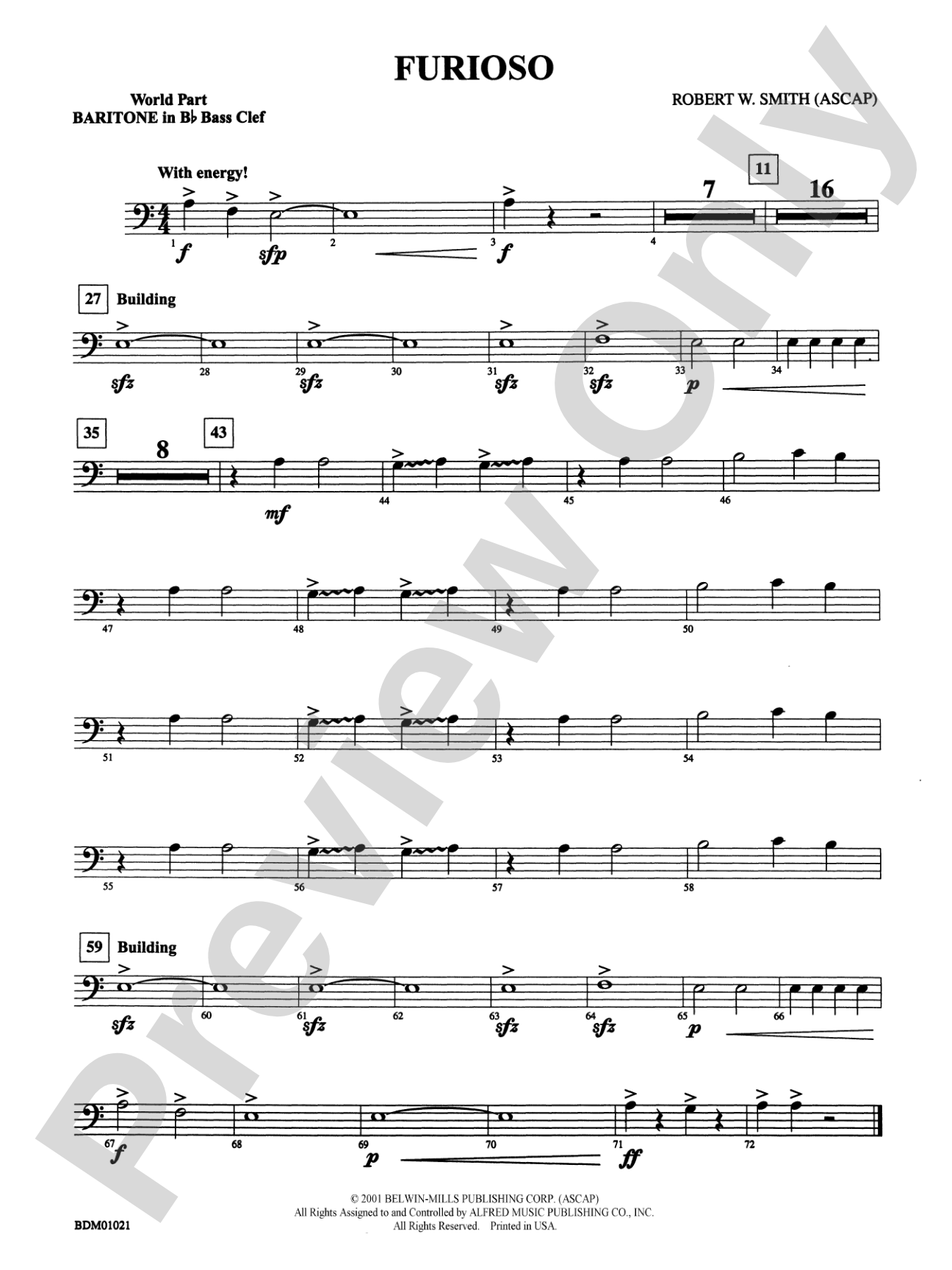 Furioso: (wp) B-flat Baritone B.C.