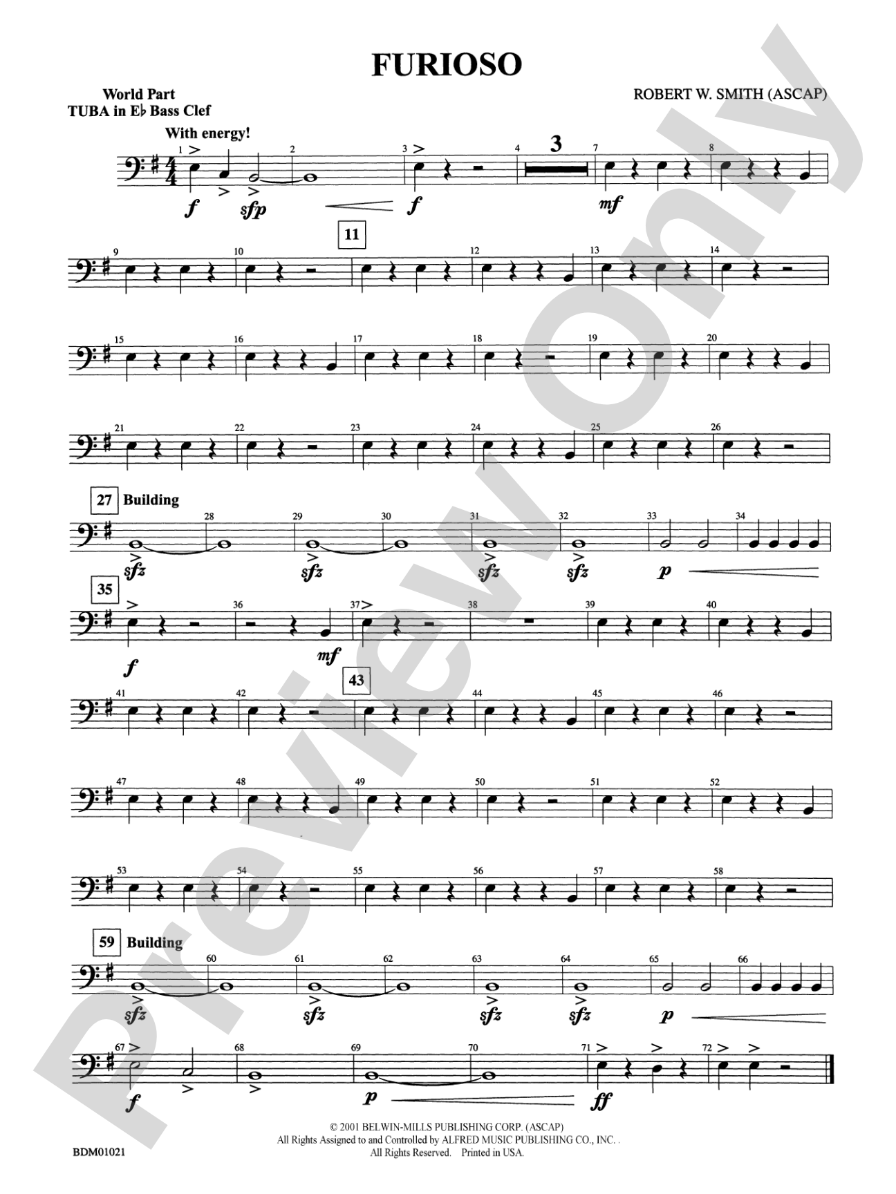 Furioso: (wp) E-flat Tuba B.C.