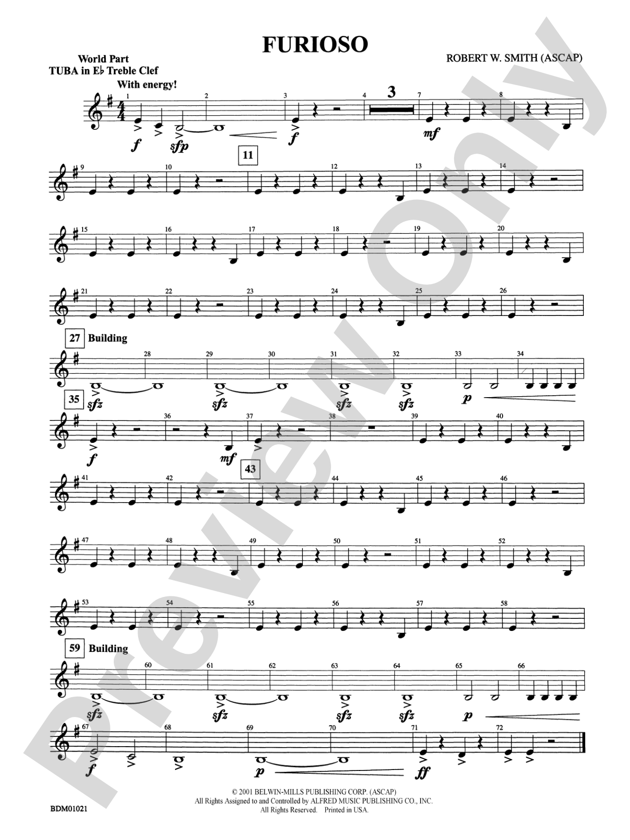 Furioso: (wp) E-flat Tuba T.C.