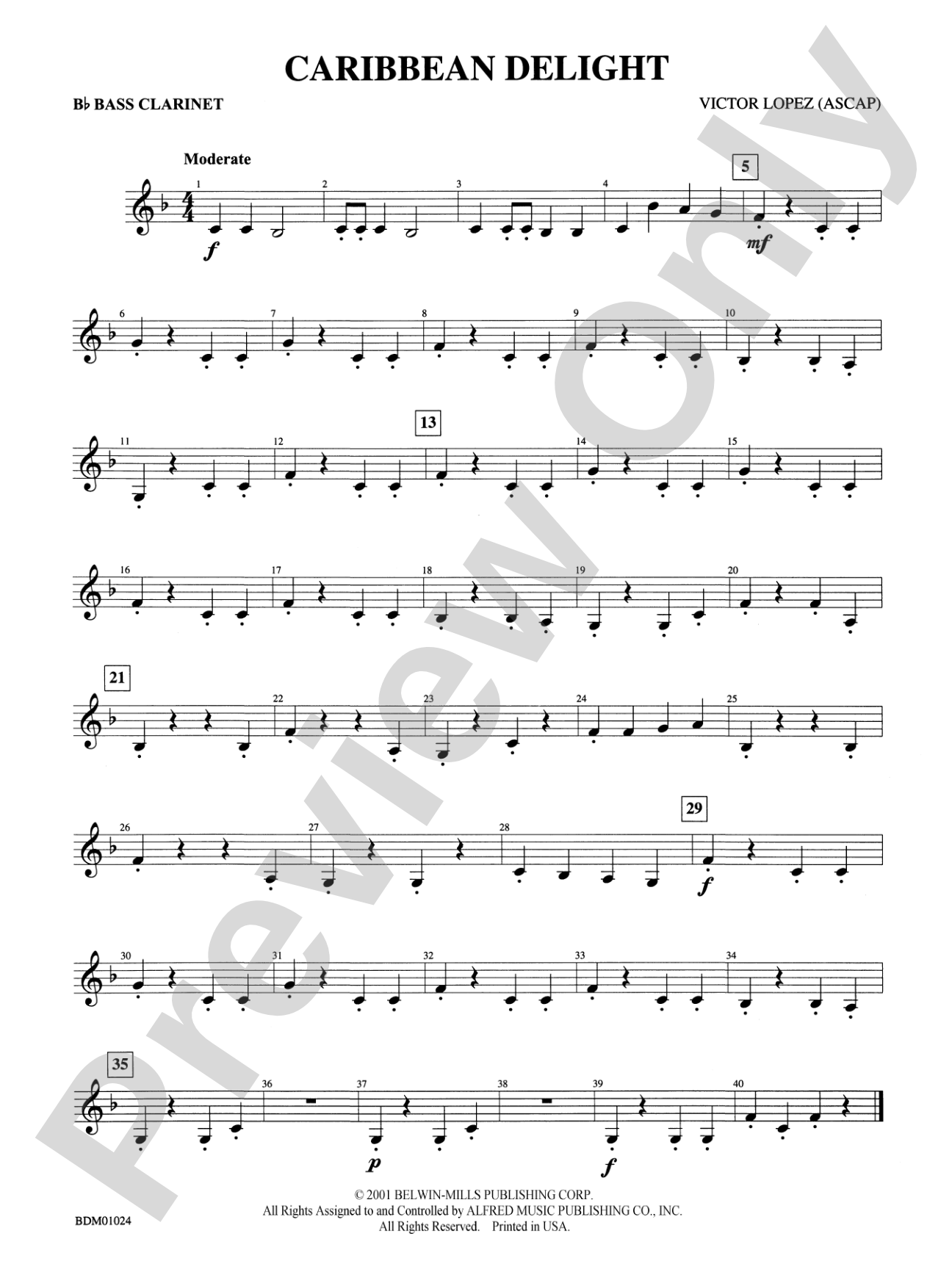Caribbean Delight: B-flat Bass Clarinet