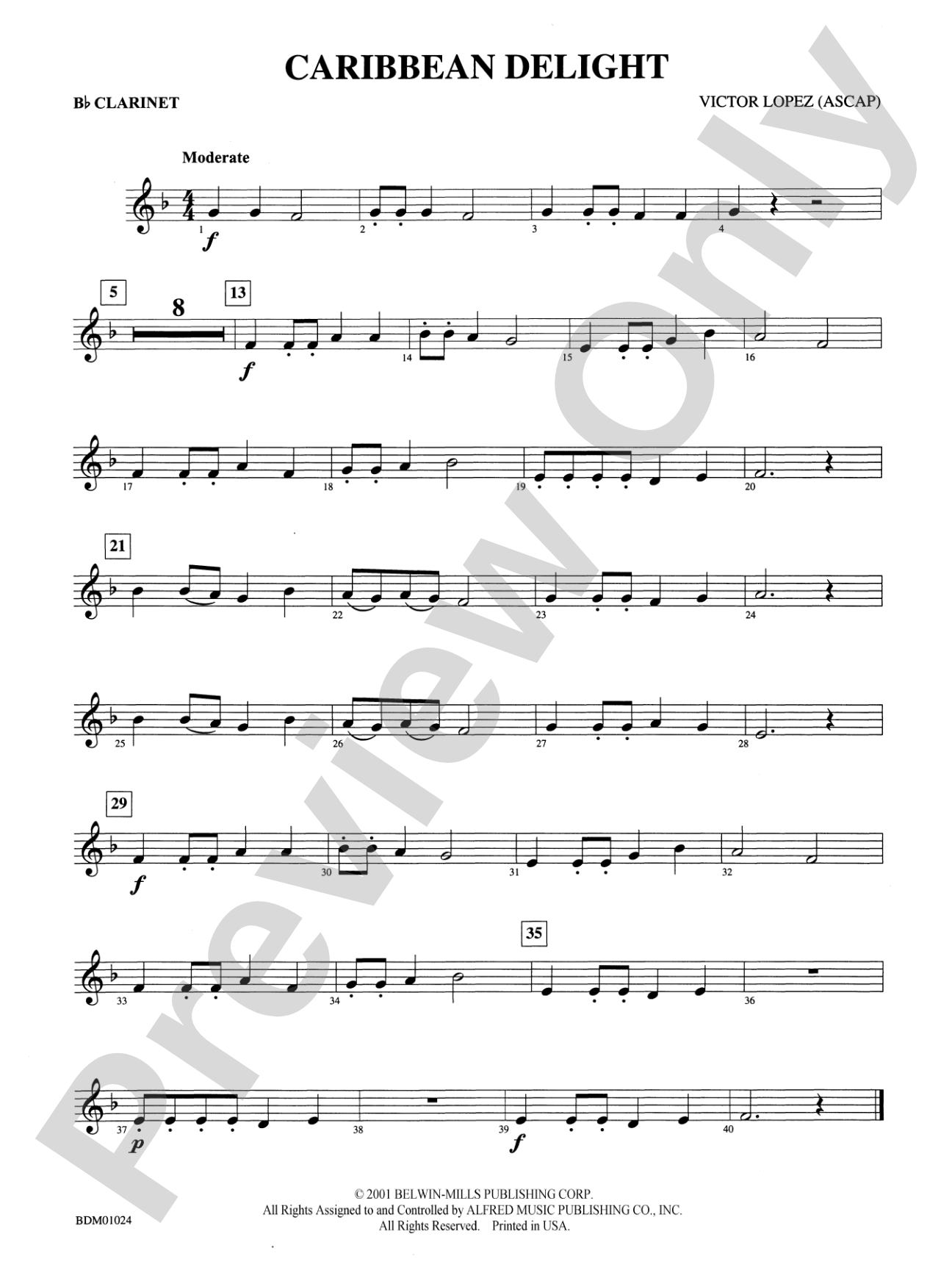 Caribbean Delight: 1st B-flat Clarinet
