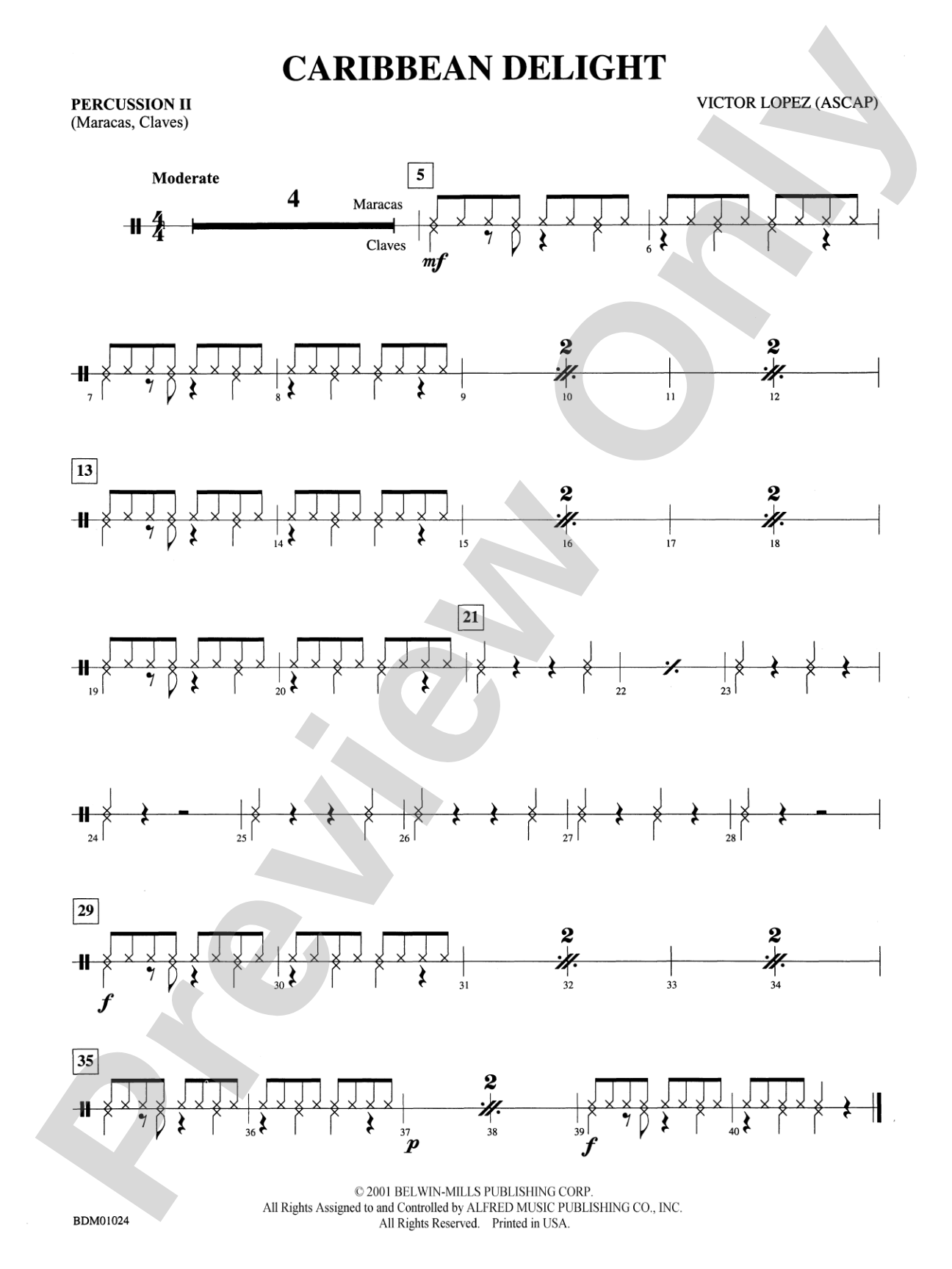Caribbean Delight: 2nd Percussion
