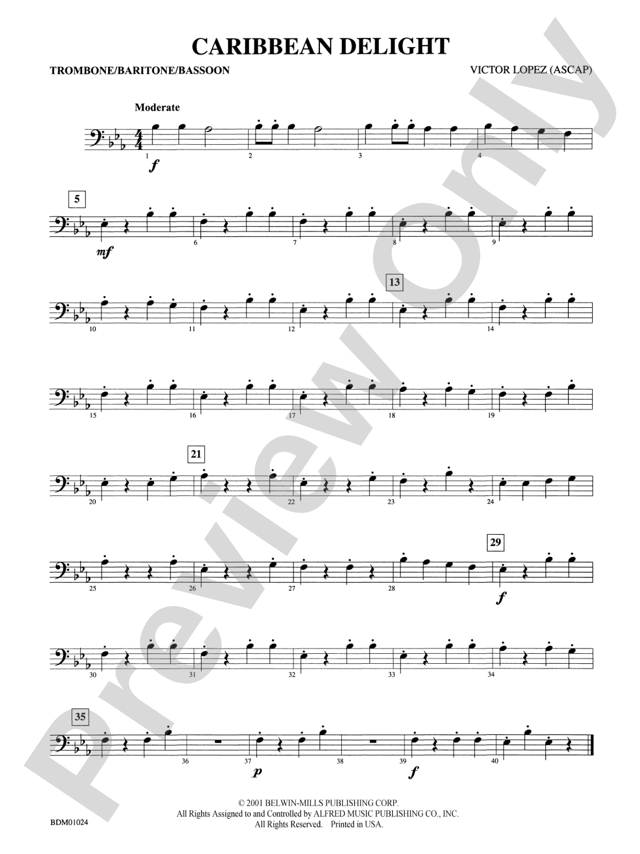 Caribbean Delight: 1st Trombone