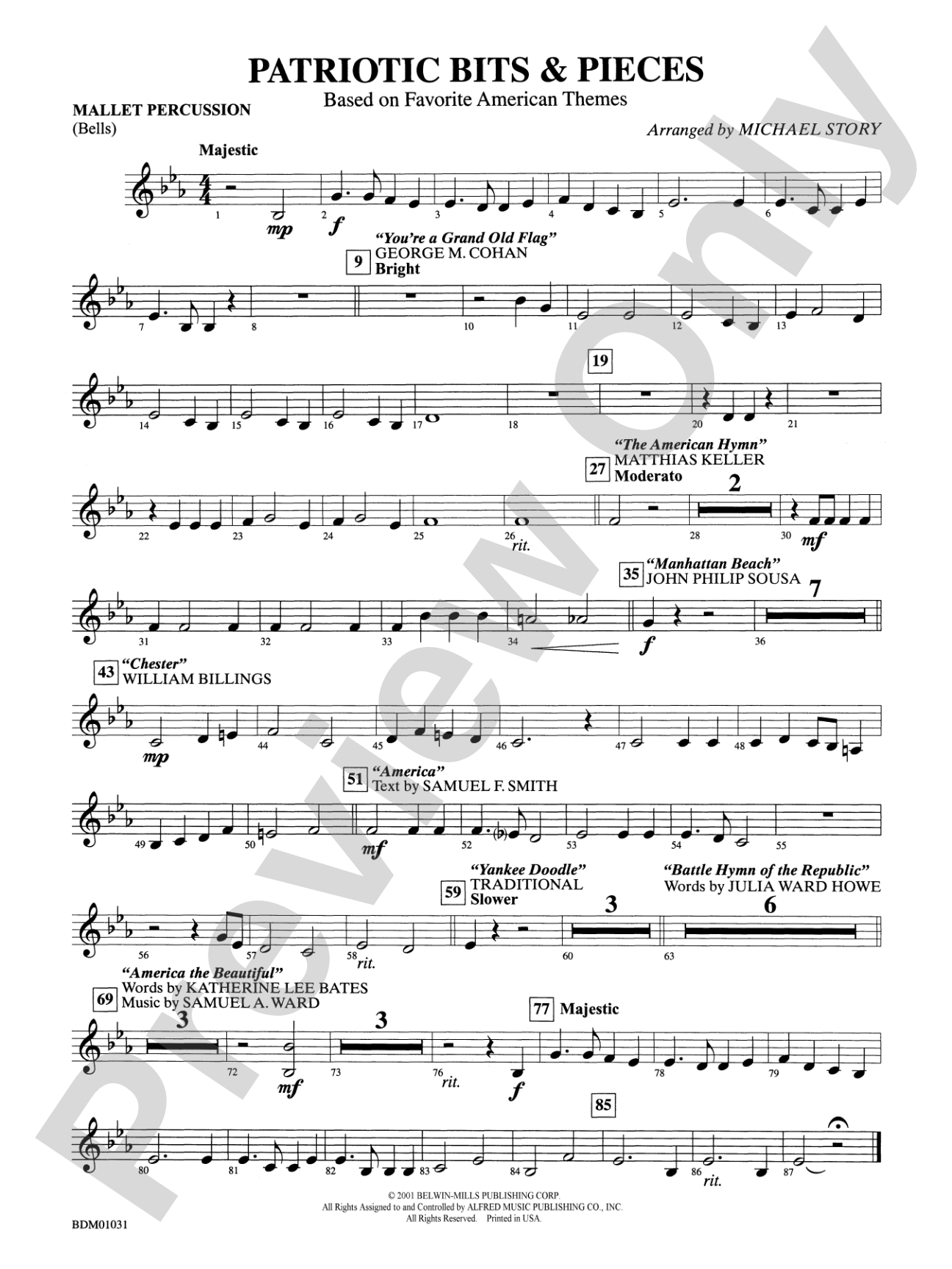 Patriotic Bits & Pieces (based on Favorite American Themes): Mallets