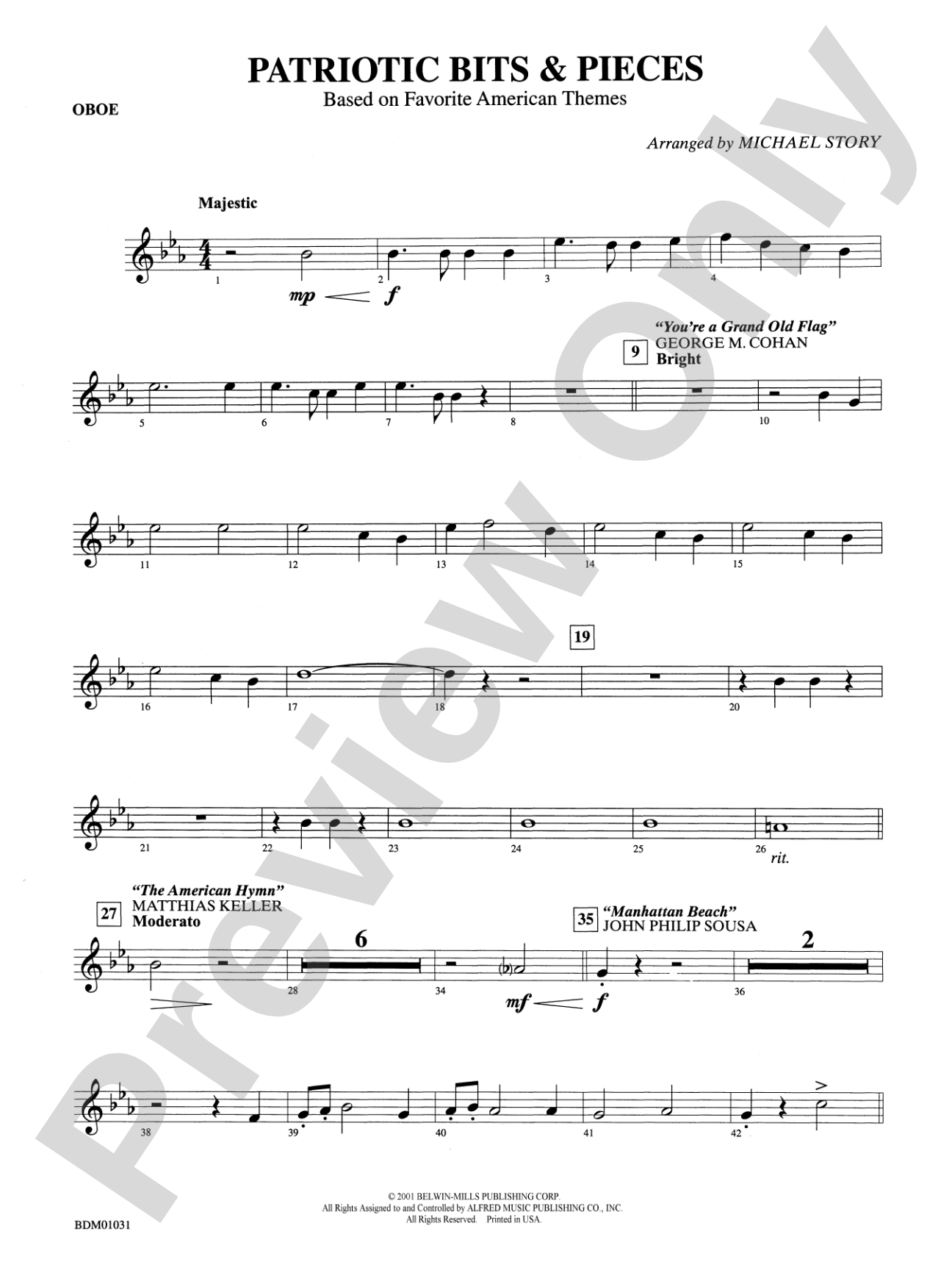 Patriotic Bits & Pieces (based on Favorite American Themes): Oboe