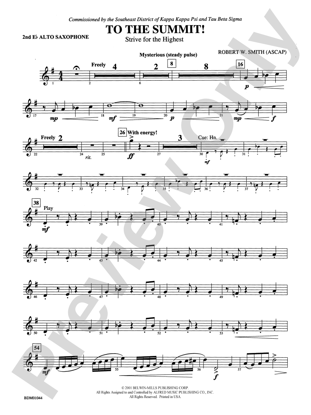To the Summit! (Strive for the Highest): 2nd E-flat Alto Saxophone