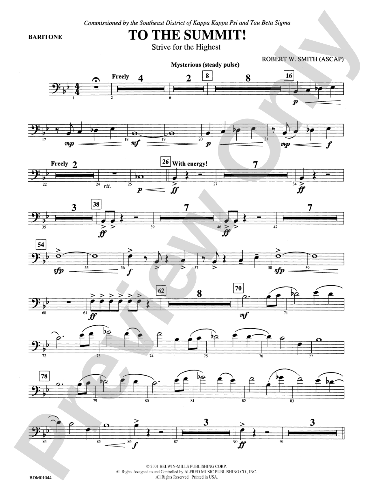 To the Summit! (Strive for the Highest): Baritone B.C.