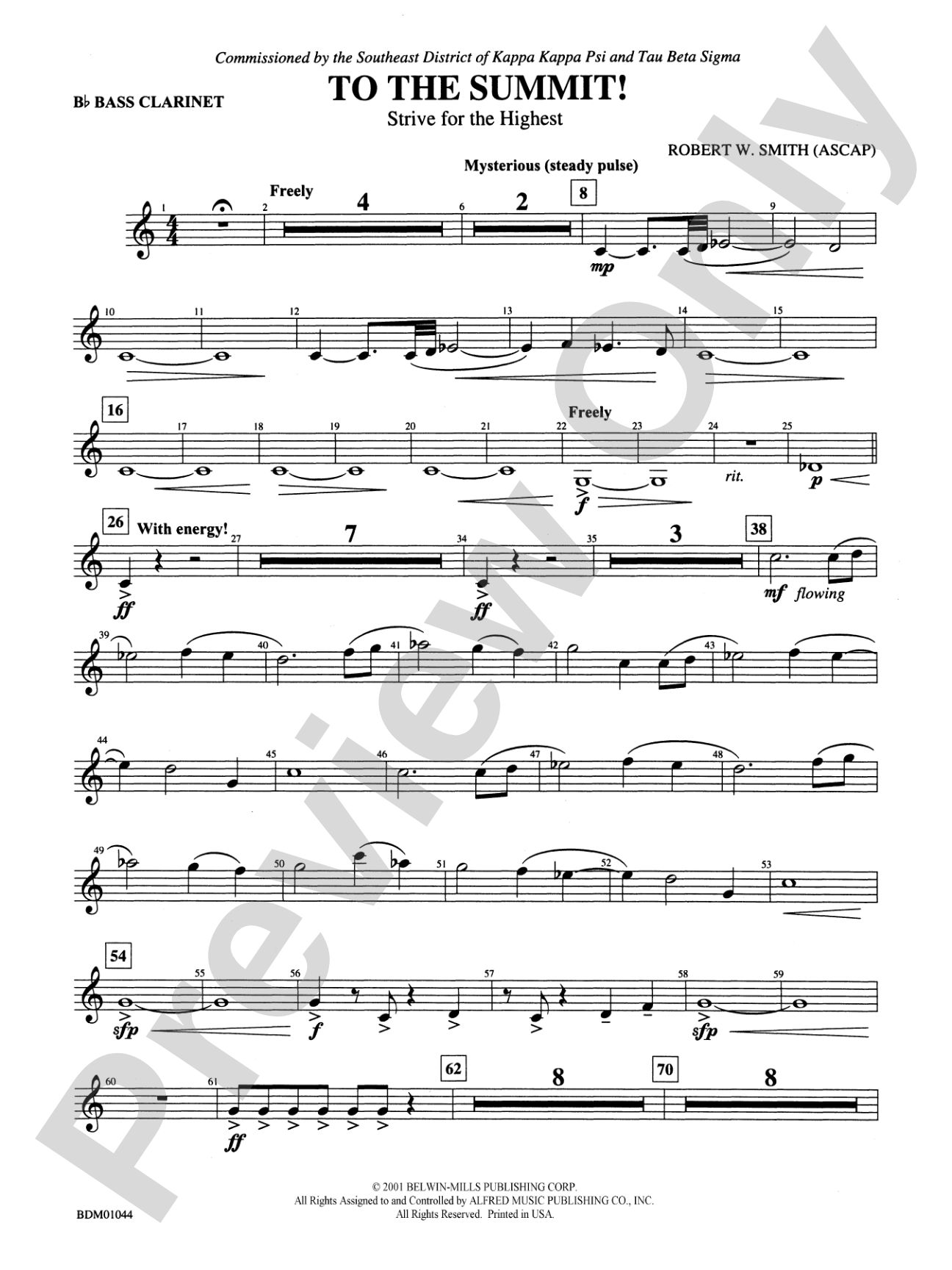To the Summit! (Strive for the Highest): B-flat Bass Clarinet