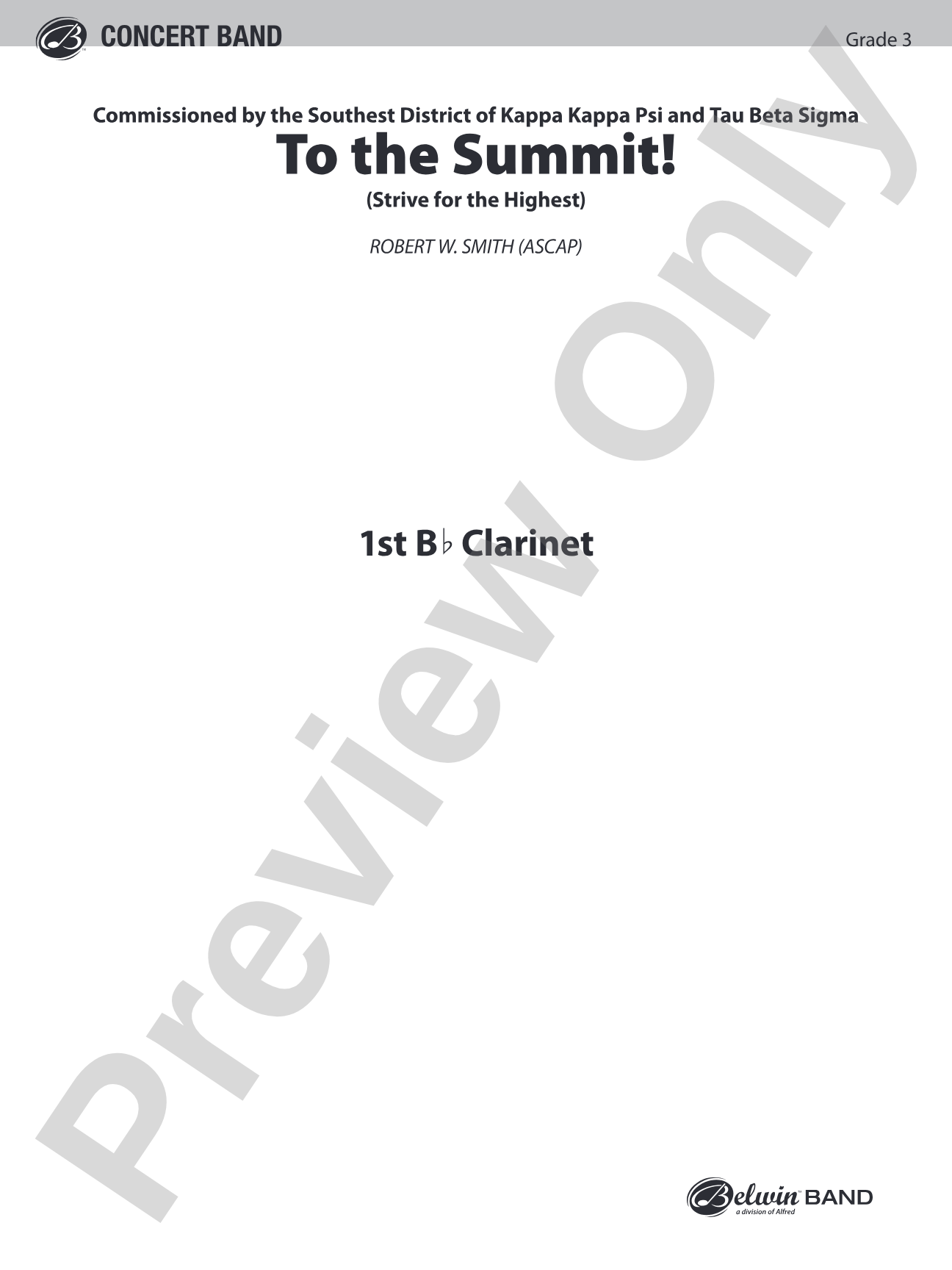 To the Summit! (Strive for the Highest): 1st B-flat Clarinet