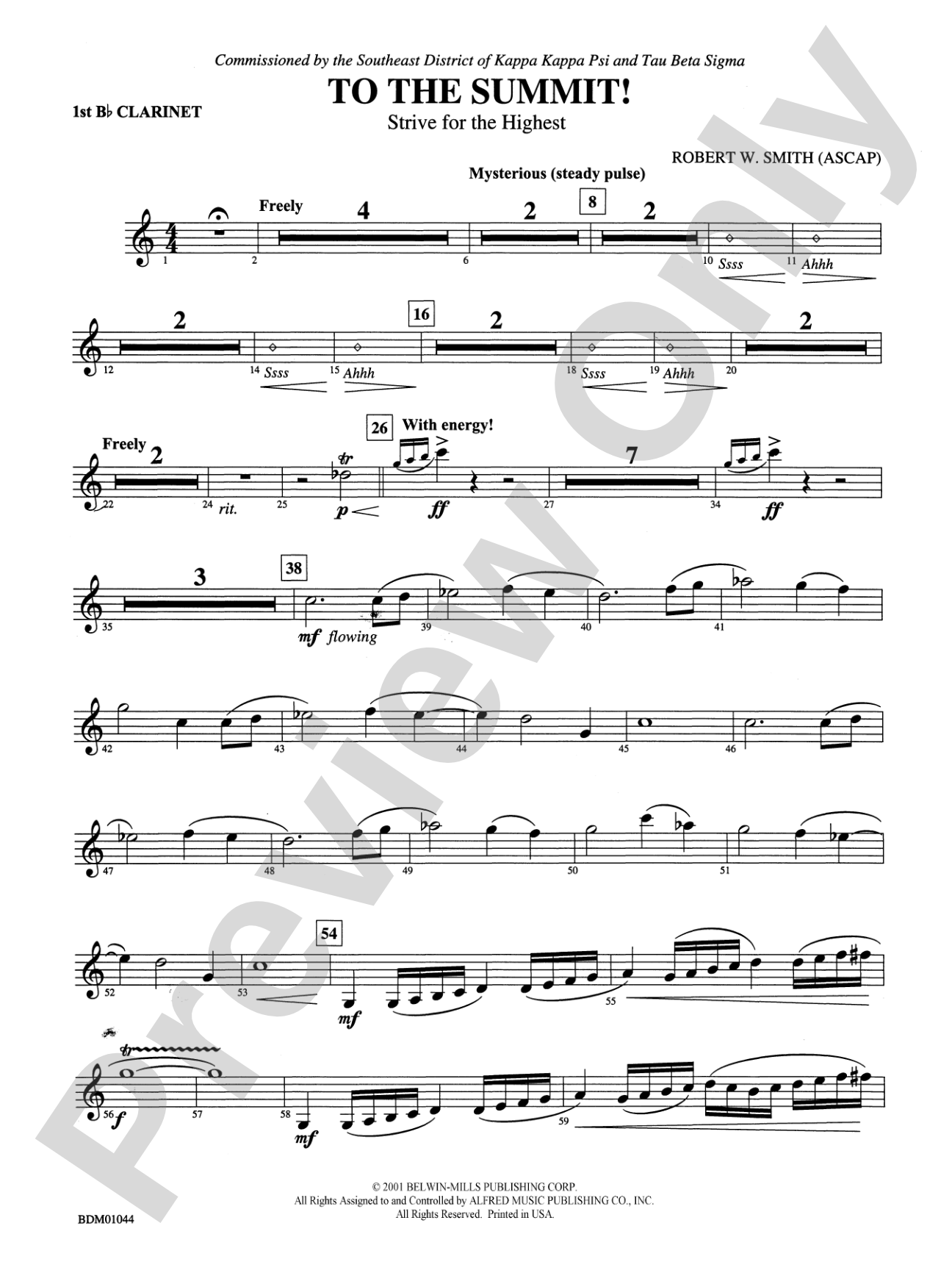To the Summit! (Strive for the Highest): 1st B-flat Clarinet