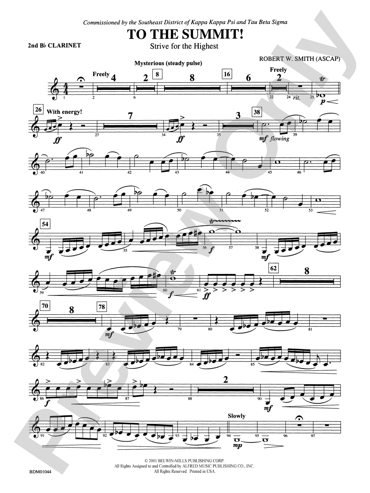 To the Summit! (Strive for the Highest): 2nd B-flat Clarinet