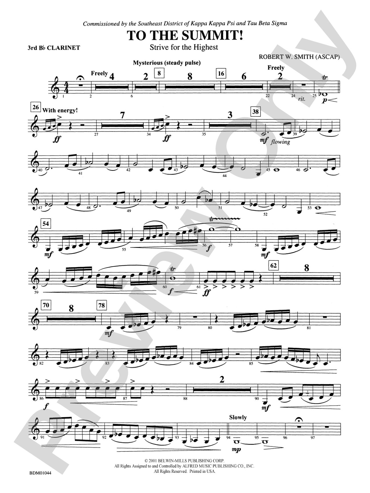 To the Summit! (Strive for the Highest): 3rd B-flat Clarinet