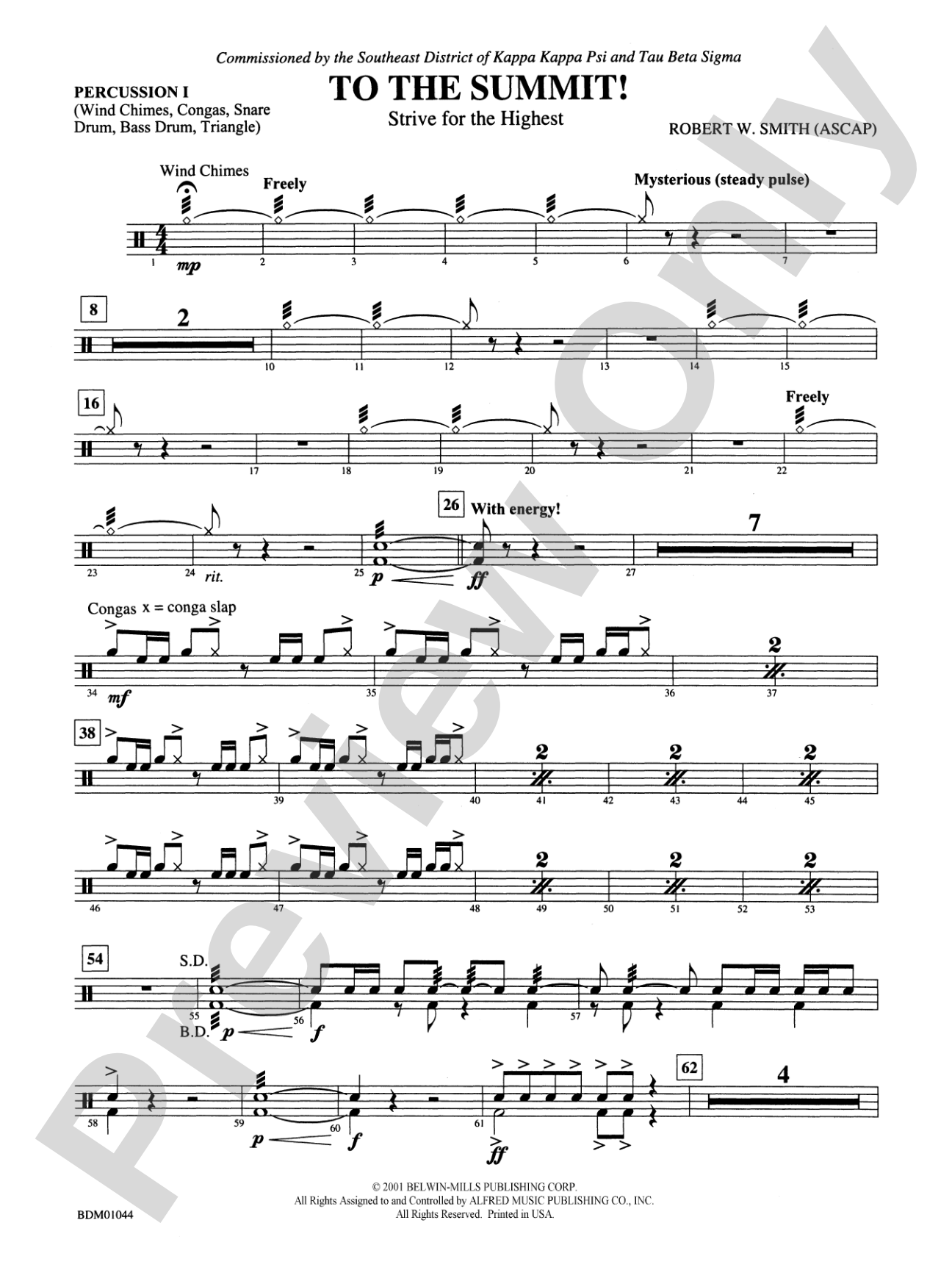 To the Summit! (Strive for the Highest): 1st Percussion