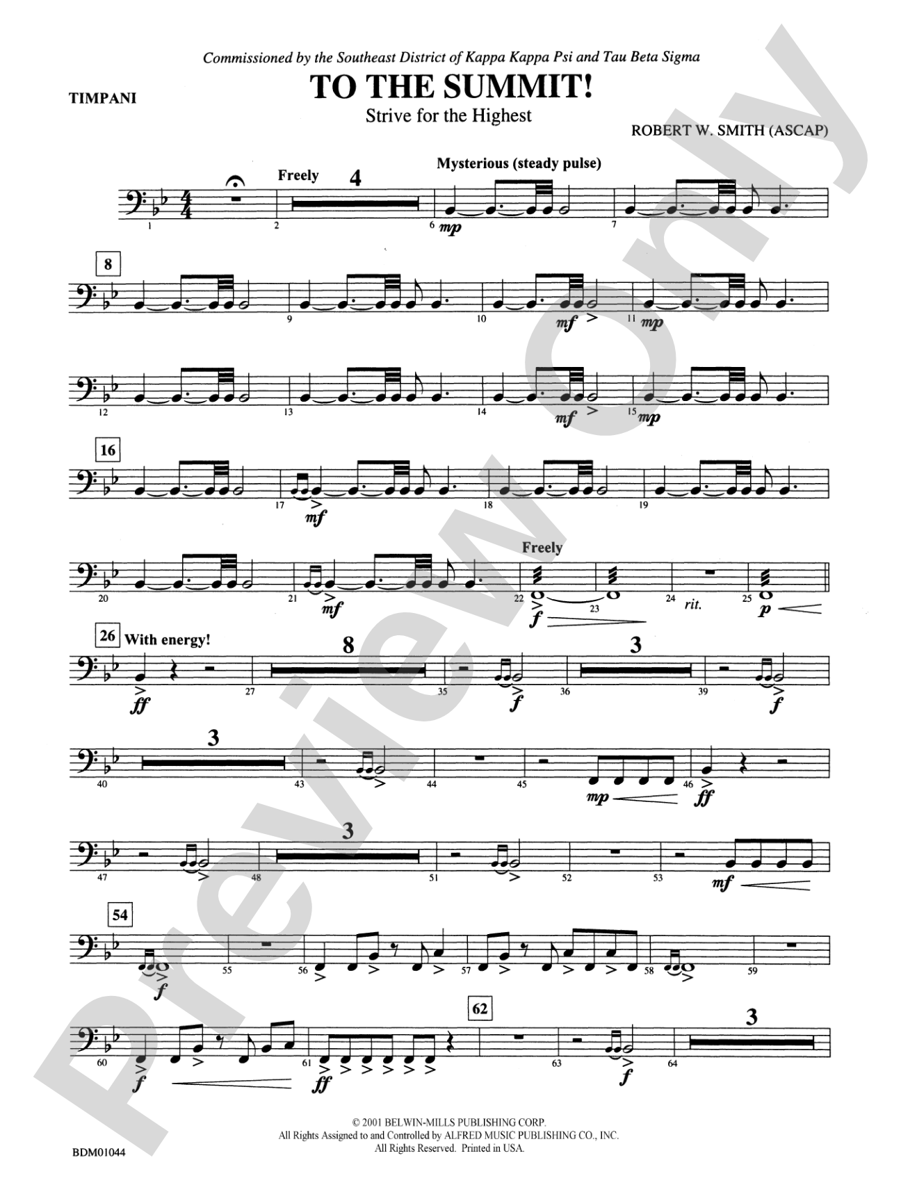 To the Summit! (Strive for the Highest): Timpani