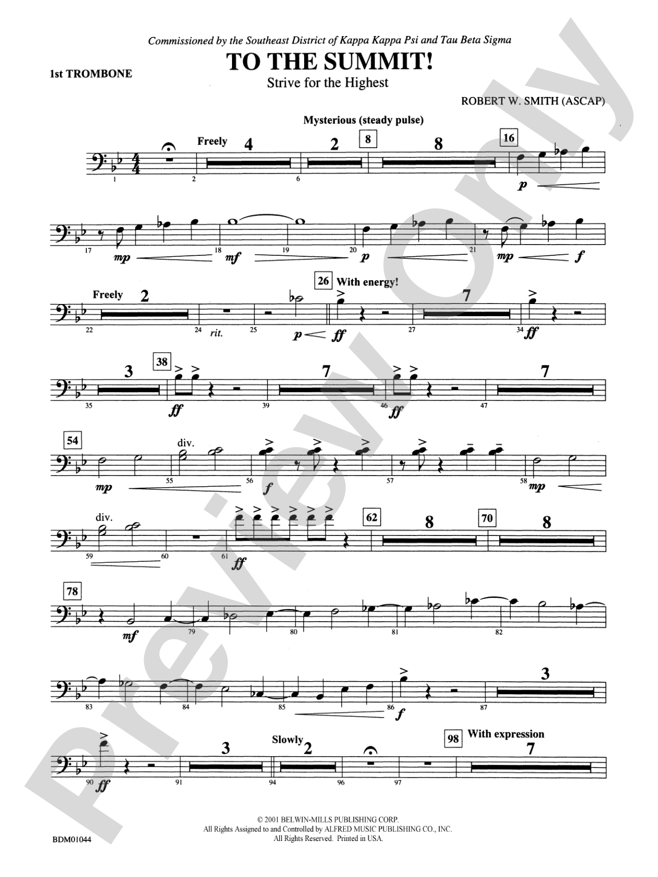 To the Summit! (Strive for the Highest): 1st Trombone