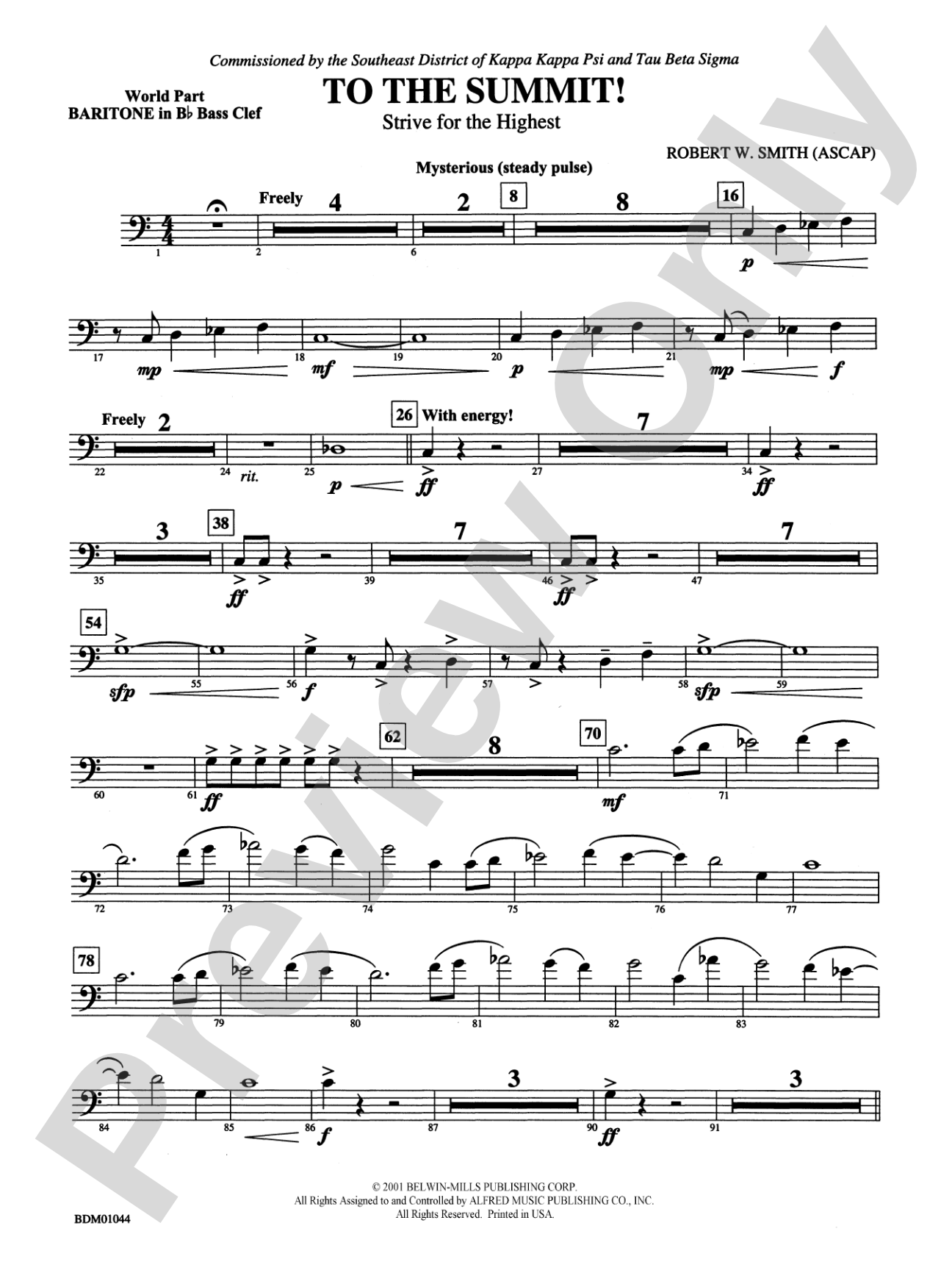 To the Summit! (Strive for the Highest): (wp) B-flat Baritone B.C.