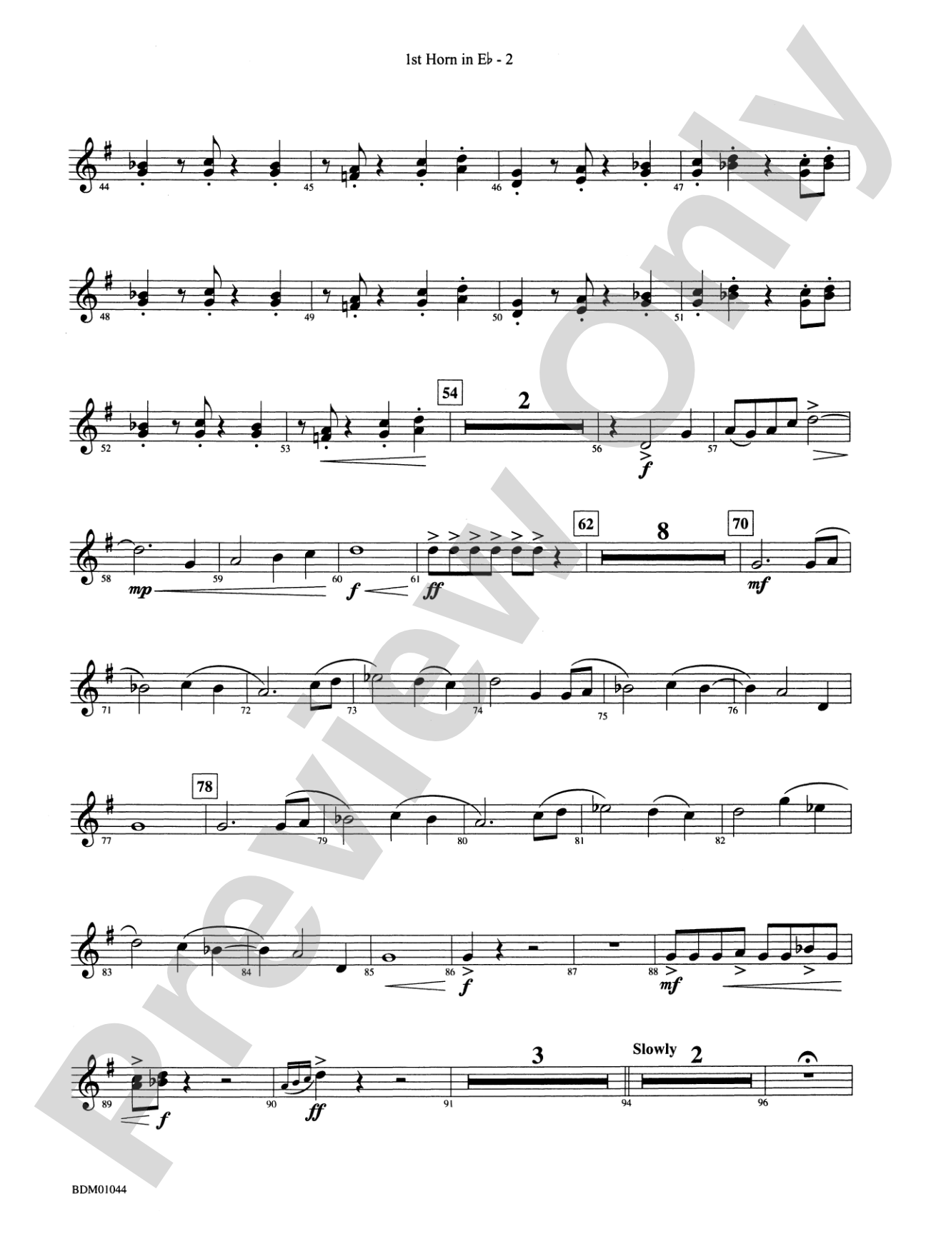 To the Summit! (Strive for the Highest): (wp) 1st Horn in E-flat