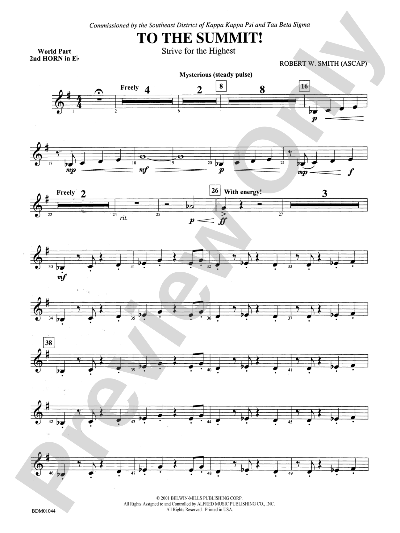 To the Summit! (Strive for the Highest): (wp) 2nd Horn in E-flat