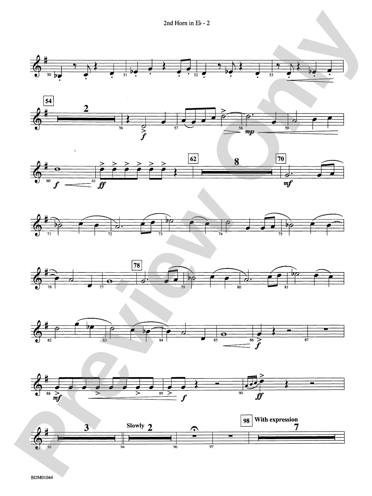 To the Summit! (Strive for the Highest): (wp) 2nd Horn in E-flat