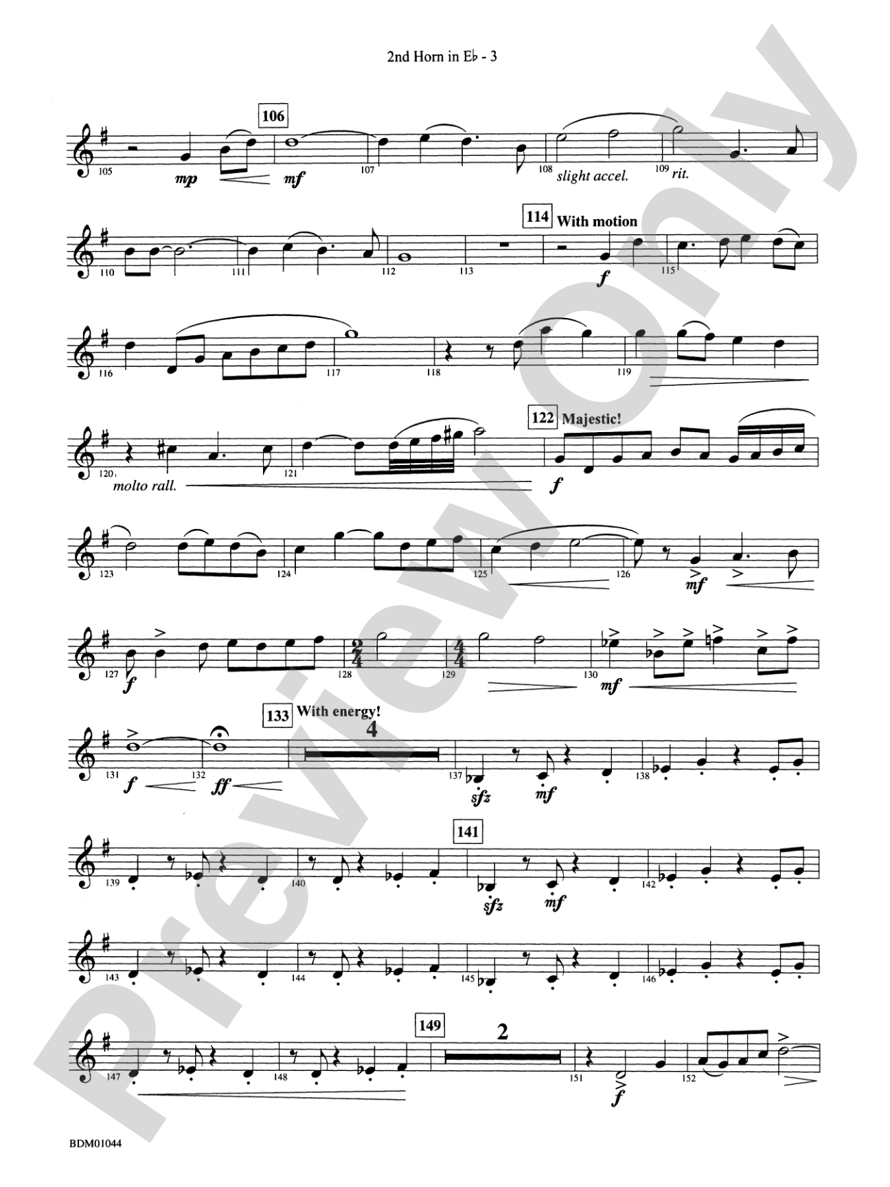 To the Summit! (Strive for the Highest): (wp) 2nd Horn in E-flat