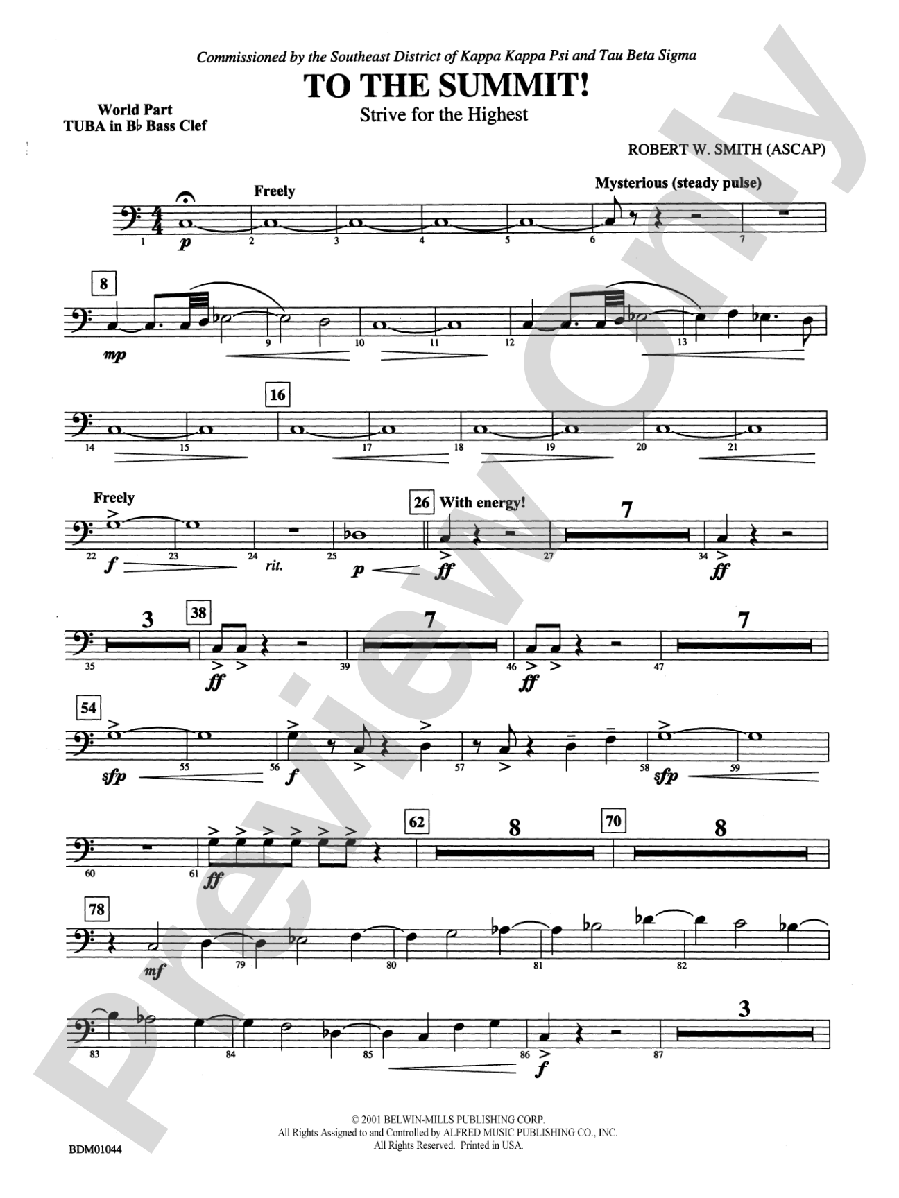 To the Summit! (Strive for the Highest): (wp) B-flat Tuba B.C.