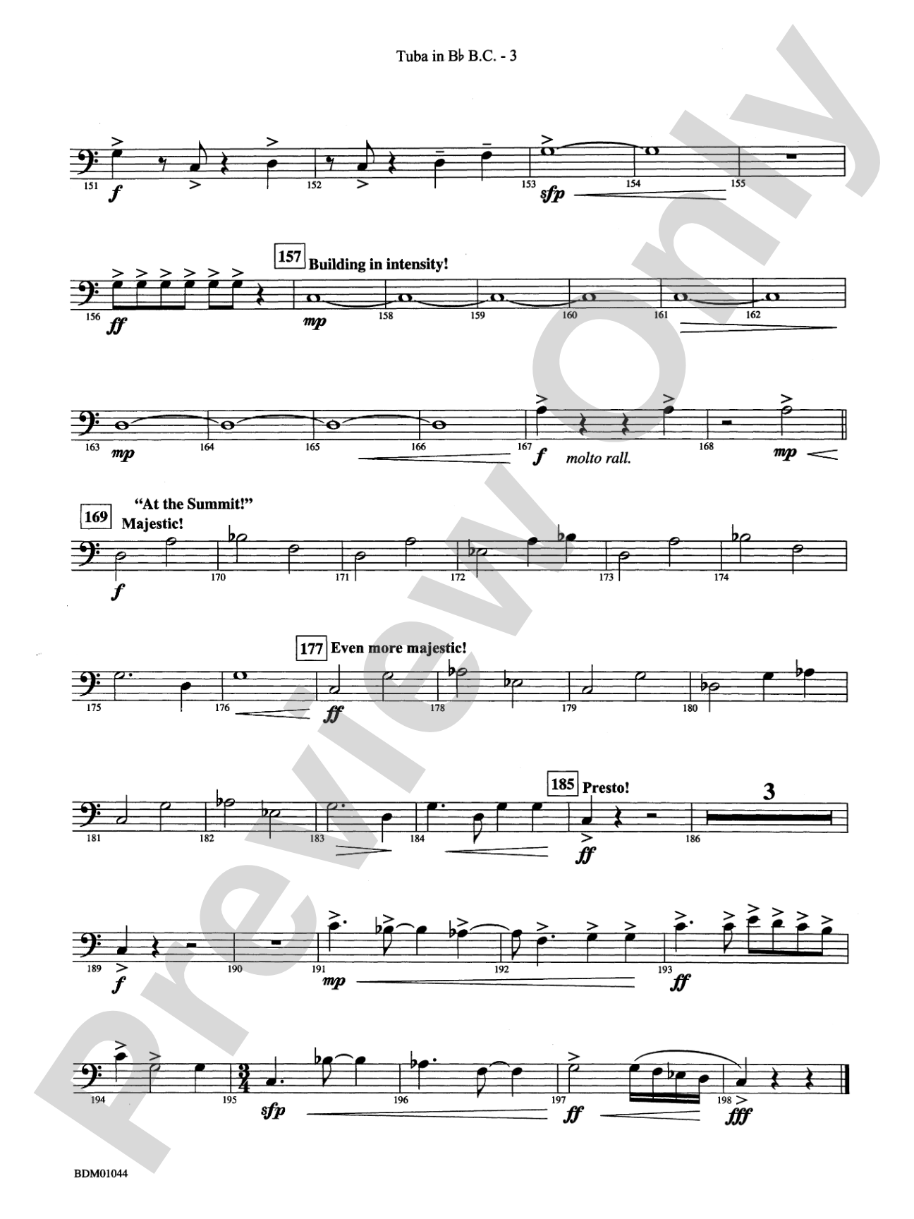 To the Summit! (Strive for the Highest): (wp) B-flat Tuba B.C.