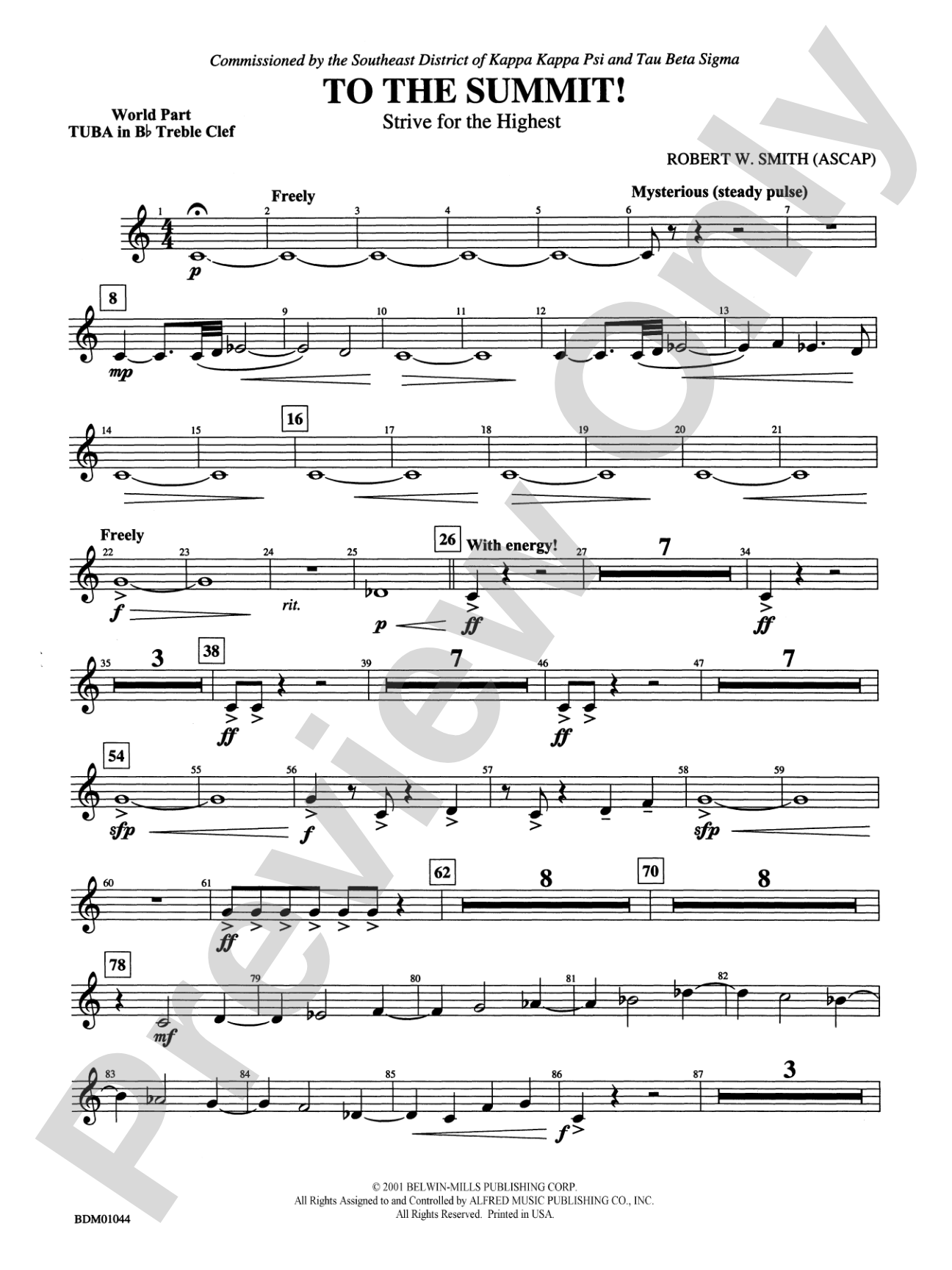 To the Summit! (Strive for the Highest): (wp) B-flat Tuba T.C.