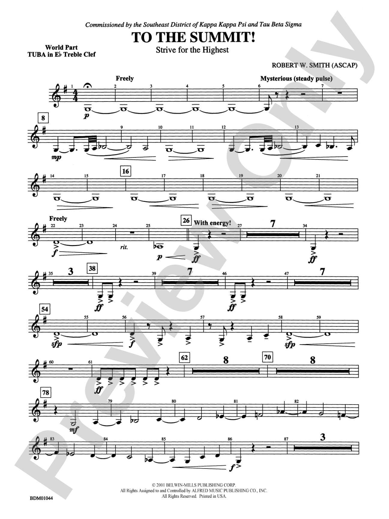 To the Summit! (Strive for the Highest): (wp) E-flat Tuba T.C.