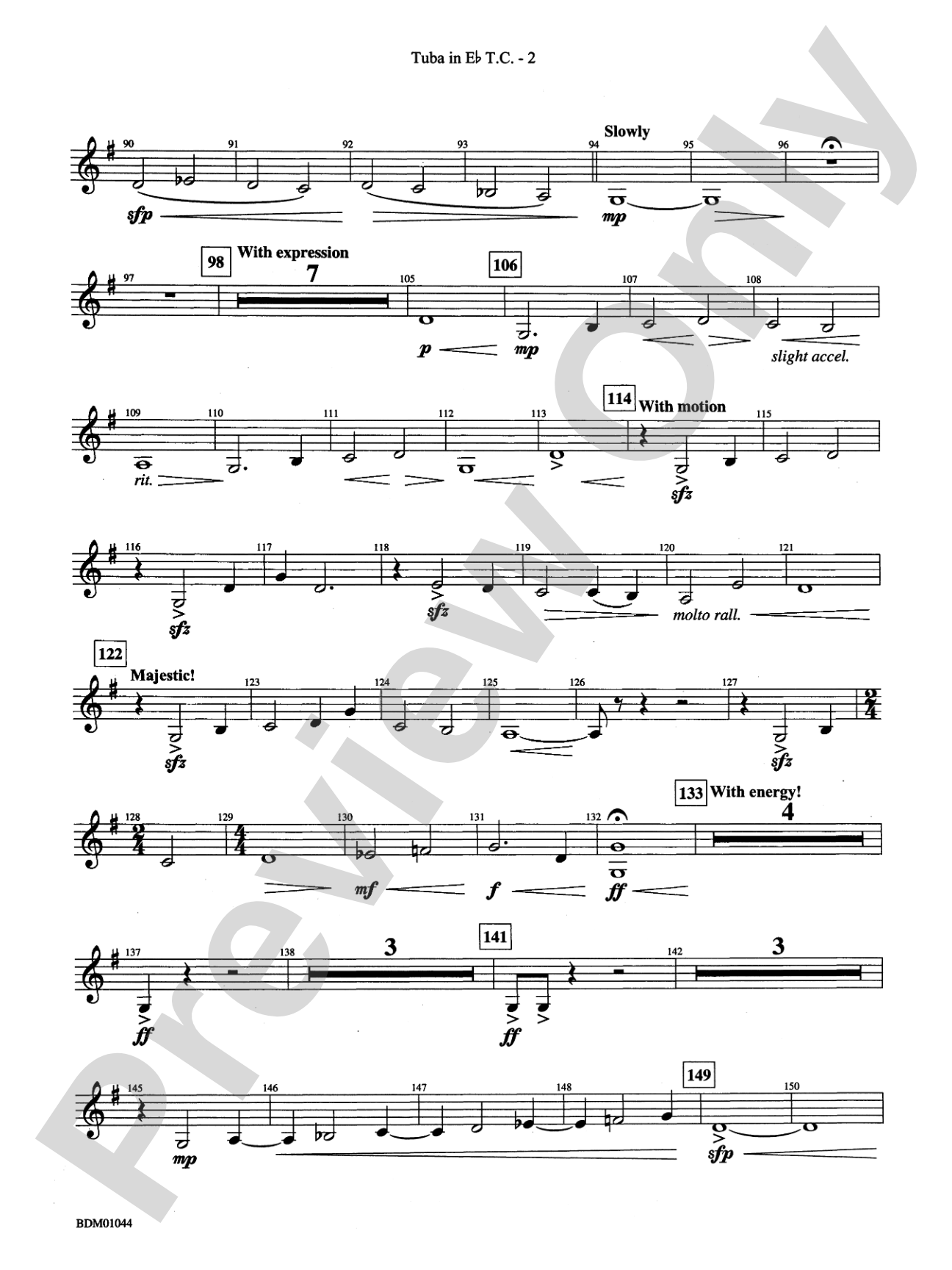 To the Summit! (Strive for the Highest): (wp) E-flat Tuba T.C.
