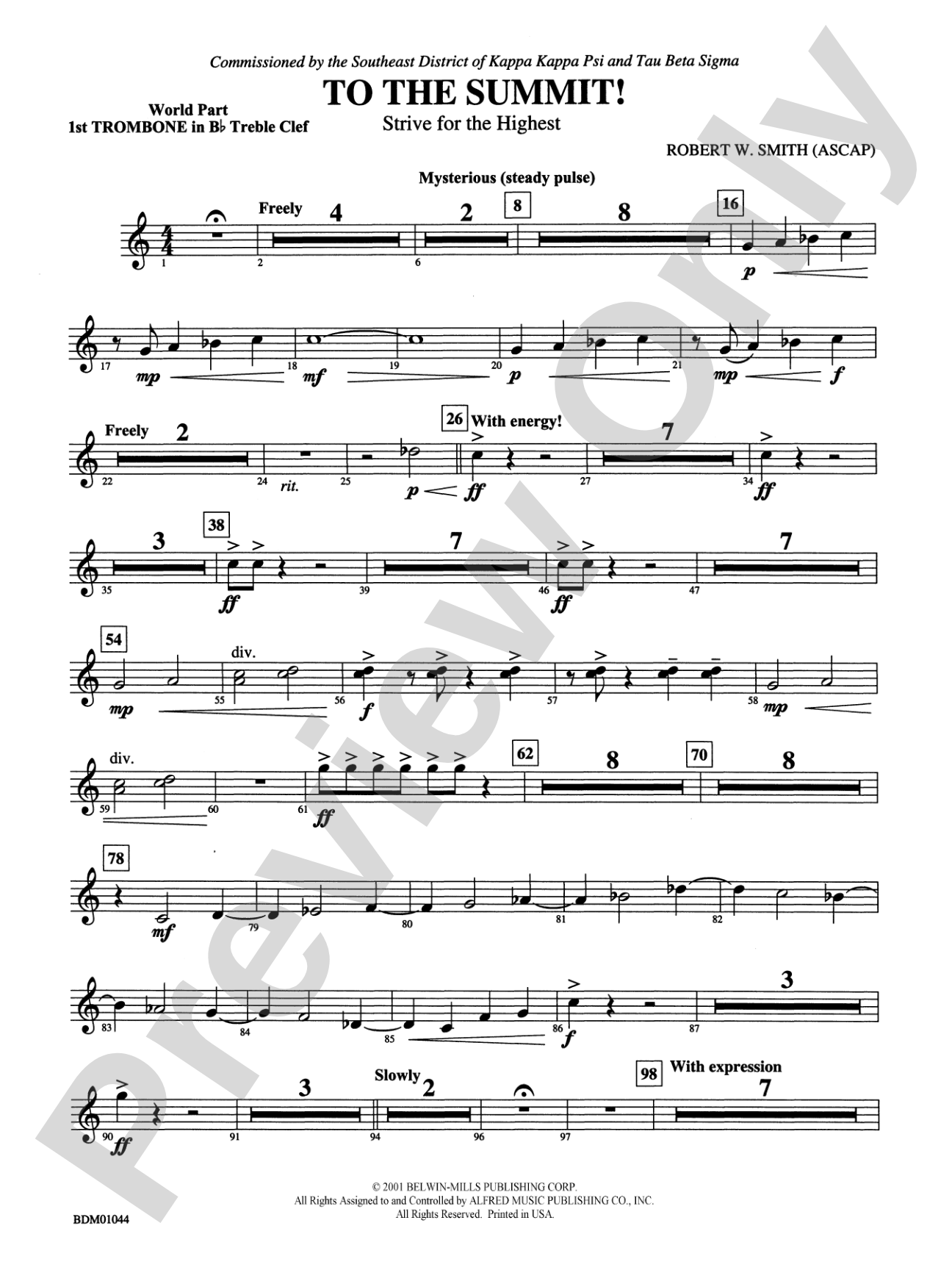 To the Summit! (Strive for the Highest): (wp) 1st B-flat Trombone T.C.