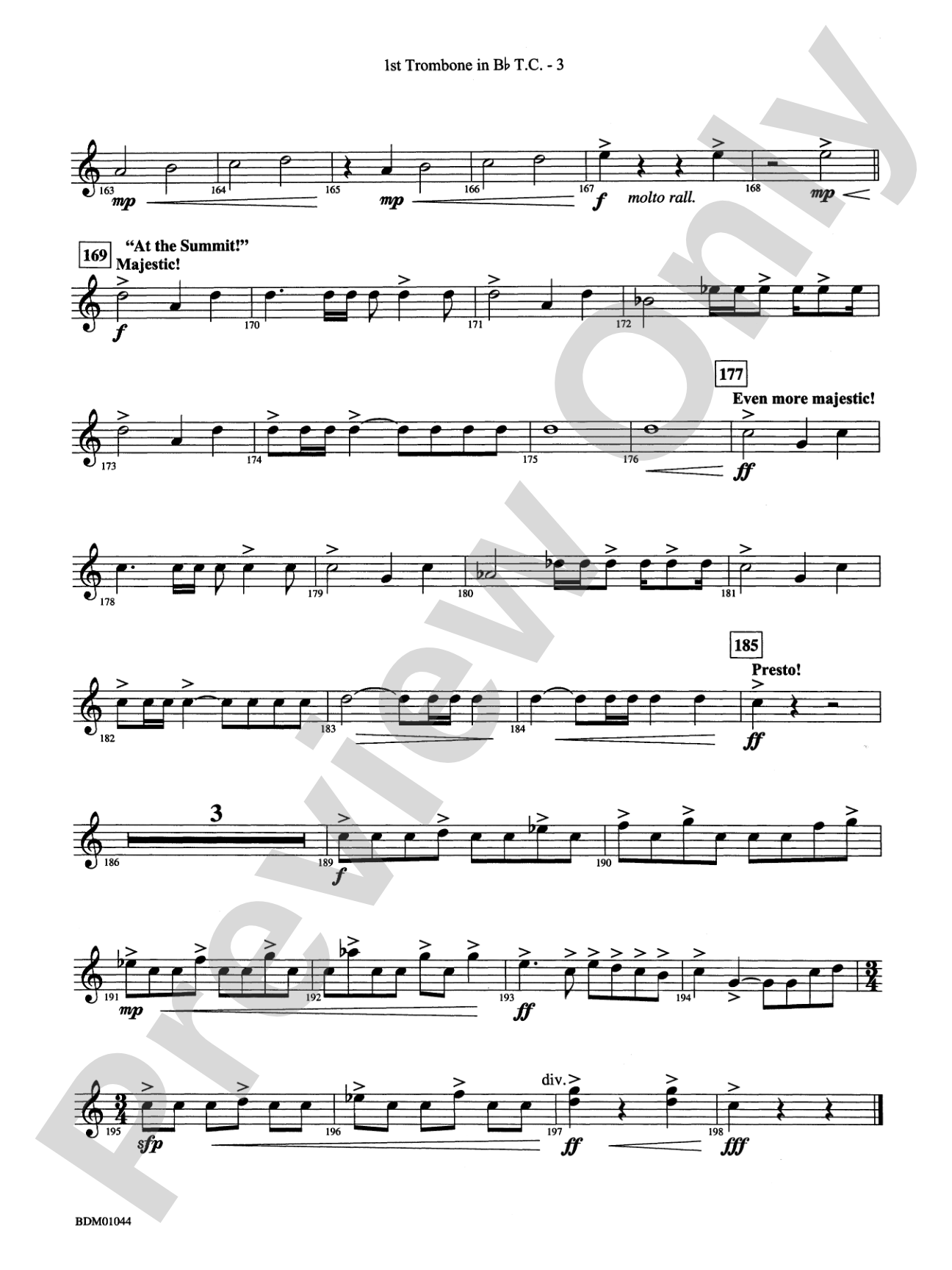 To the Summit! (Strive for the Highest): (wp) 1st B-flat Trombone T.C.