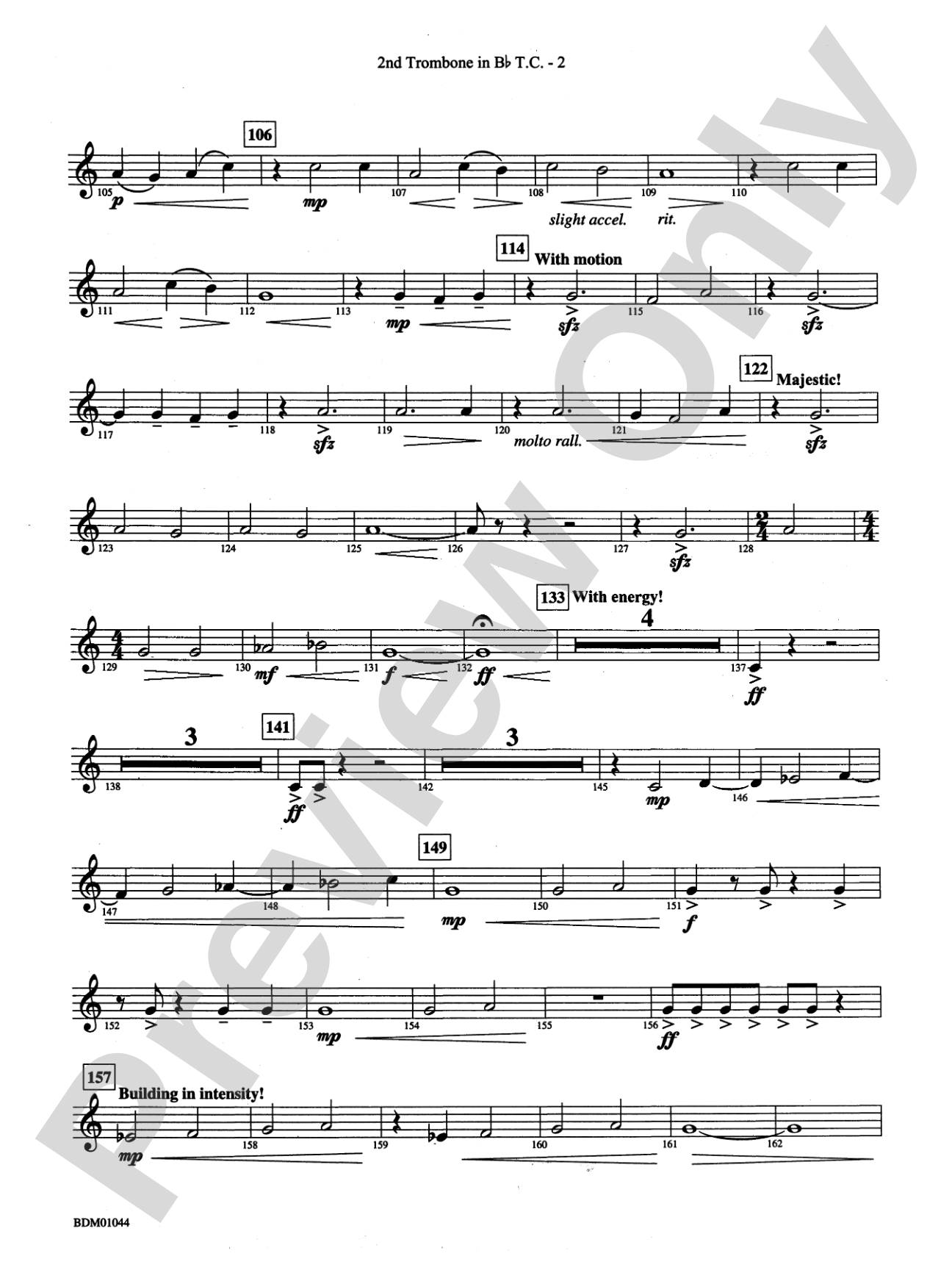To the Summit! (Strive for the Highest): (wp) 2nd B-flat Trombone T.C.