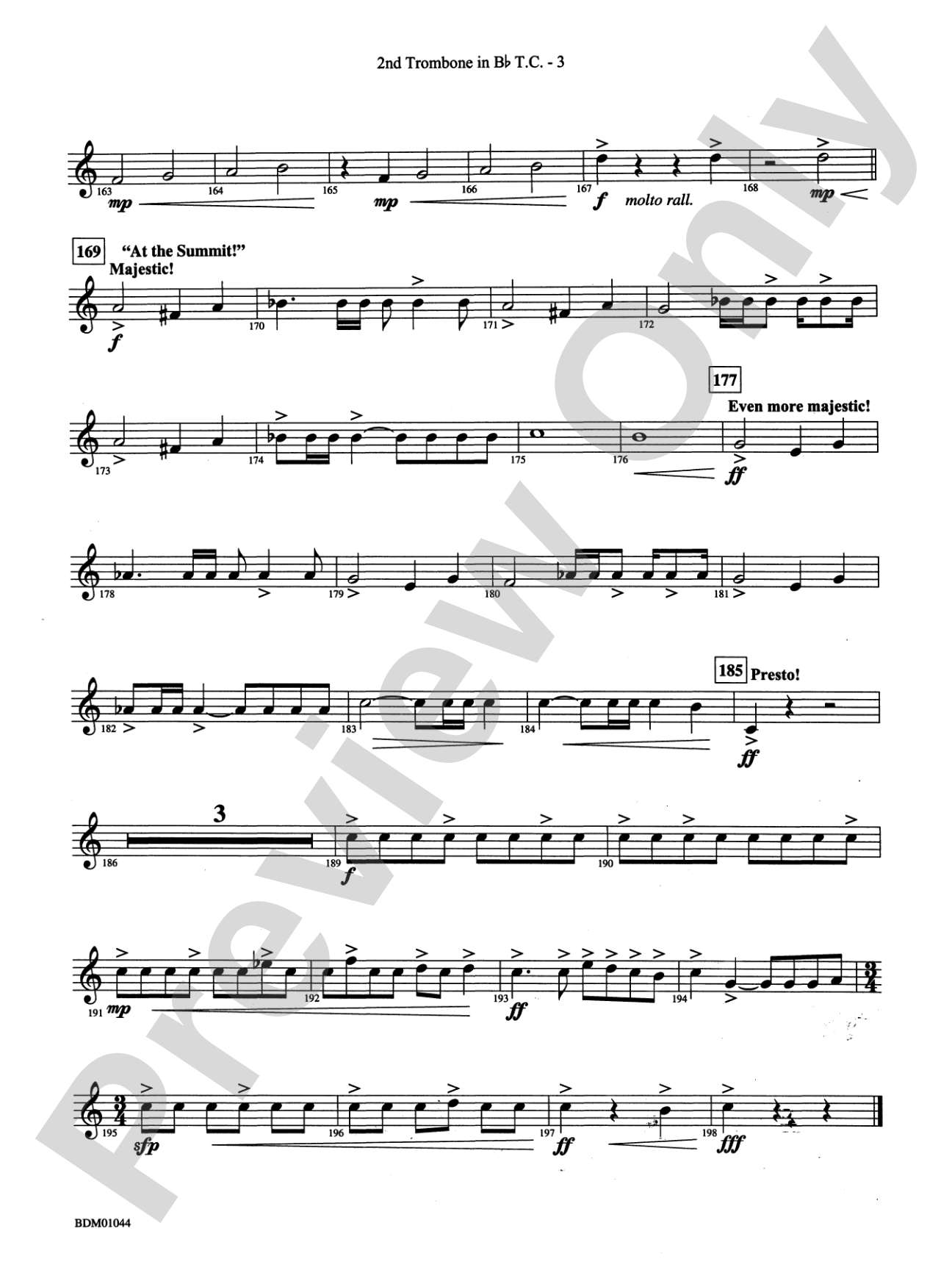 To the Summit! (Strive for the Highest): (wp) 2nd B-flat Trombone T.C.