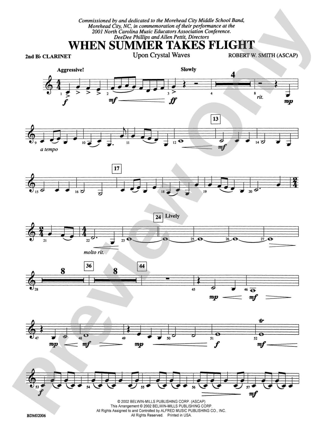 When Summer Takes Flight: 2nd B-flat Clarinet