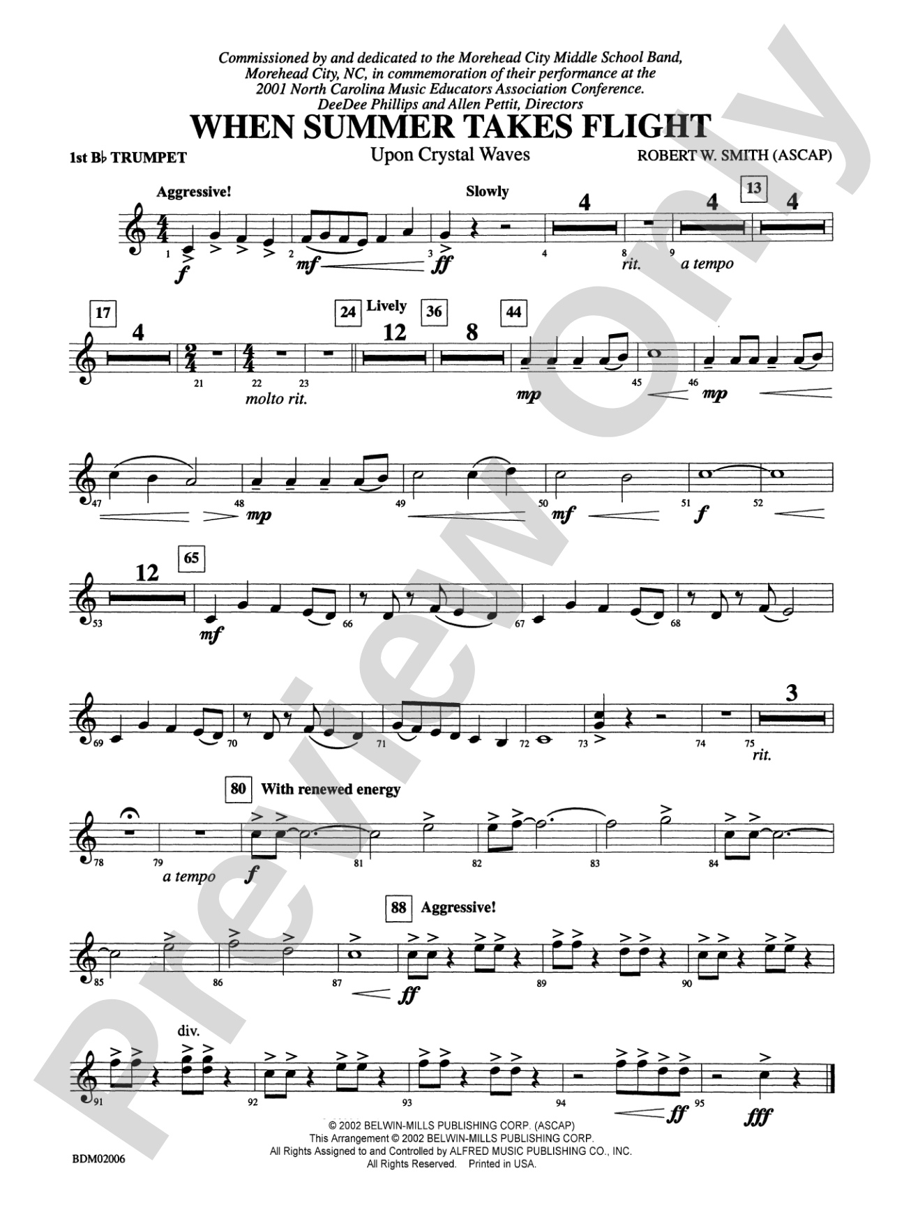 When Summer Takes Flight: 1st B-flat Trumpet